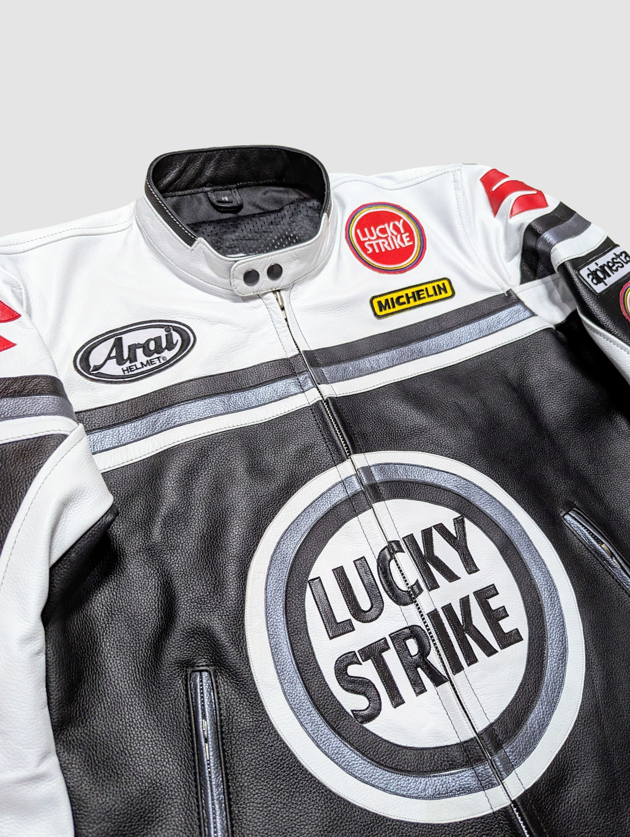 Genuine Leather LUCKY STRIKE Rare Vintage 90s Leather Jacket Size US M / EU 48-50 / 2 - 5 Thumbnail