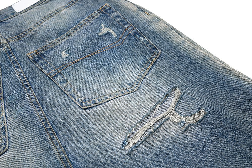 Japanese Brand × Vintage Frayed Damaged Hole Baggy Wide Leg Size US 30 / EU 46 - 4 Thumbnail