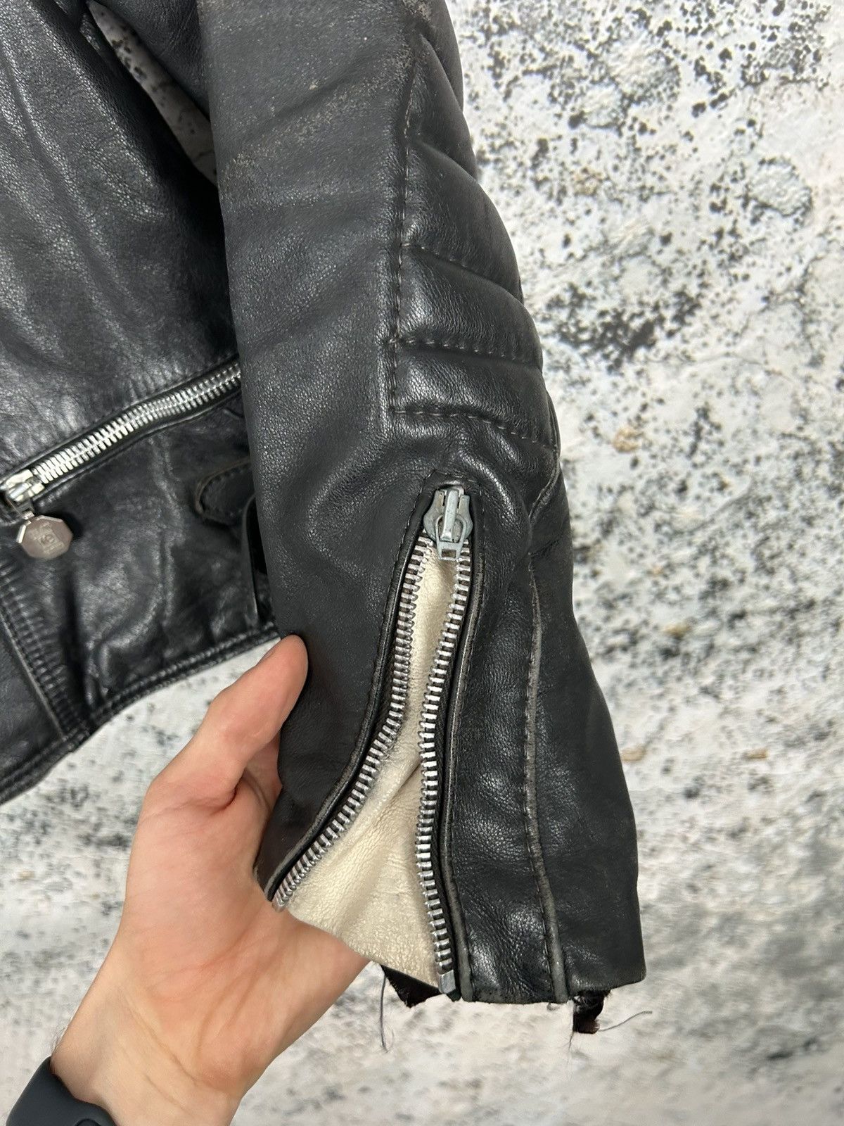 Genuine Leather Vintage Moto Cuir Genuine Leather Racing Jacket Avant Garde Size US S / EU 44-46 / 1 - 5 Thumbnail
