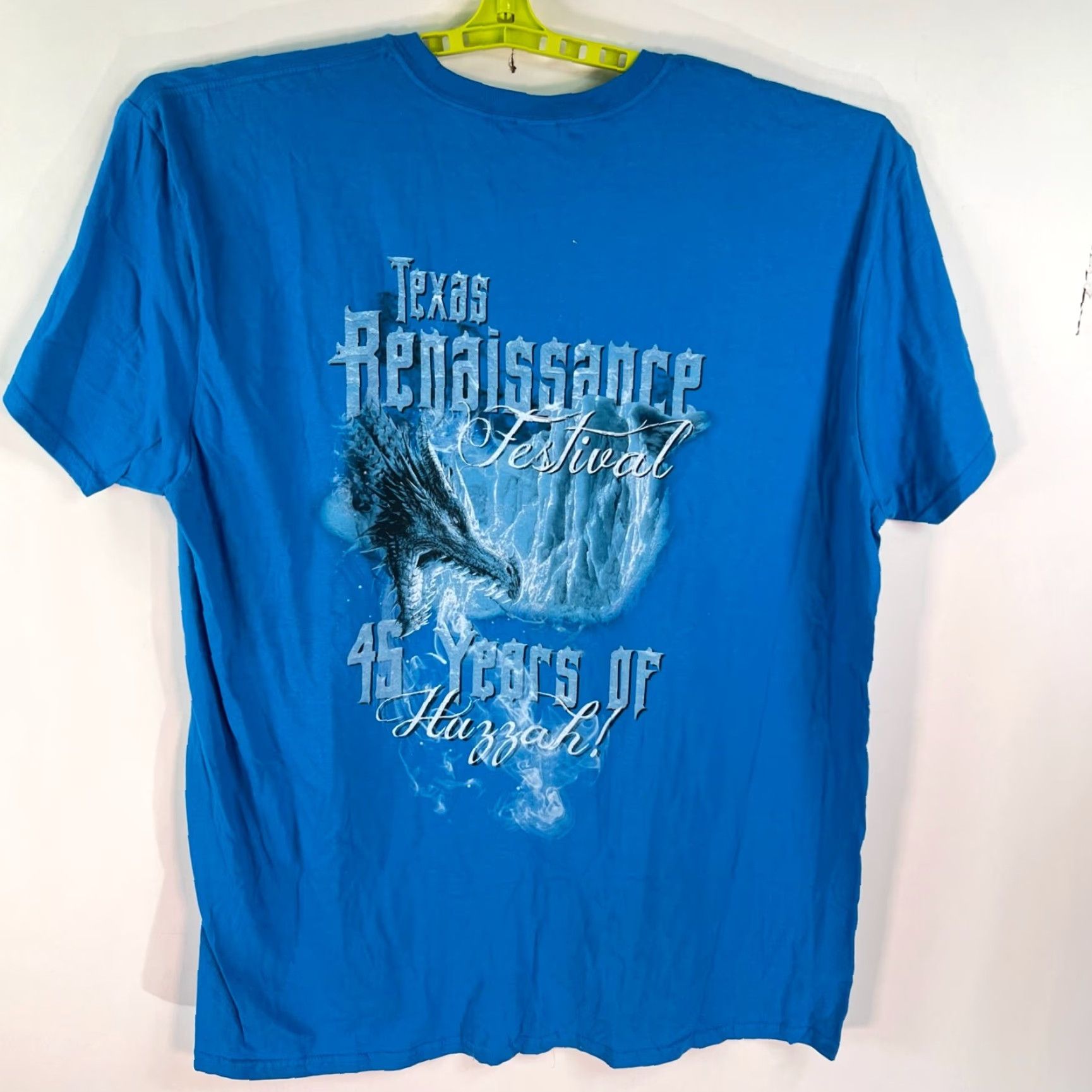 Gildan VINTAGE Texas Renaissance Festival Shirt Adult 3XL Blue Graphic 90s Mens Shirt Size US XXL / EU 58 / 5 - 6 Thumbnail