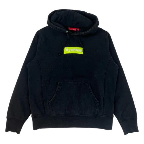 image of Supreme Box Logo Hoodie Green/black Fw17, Men's (Size Medium)