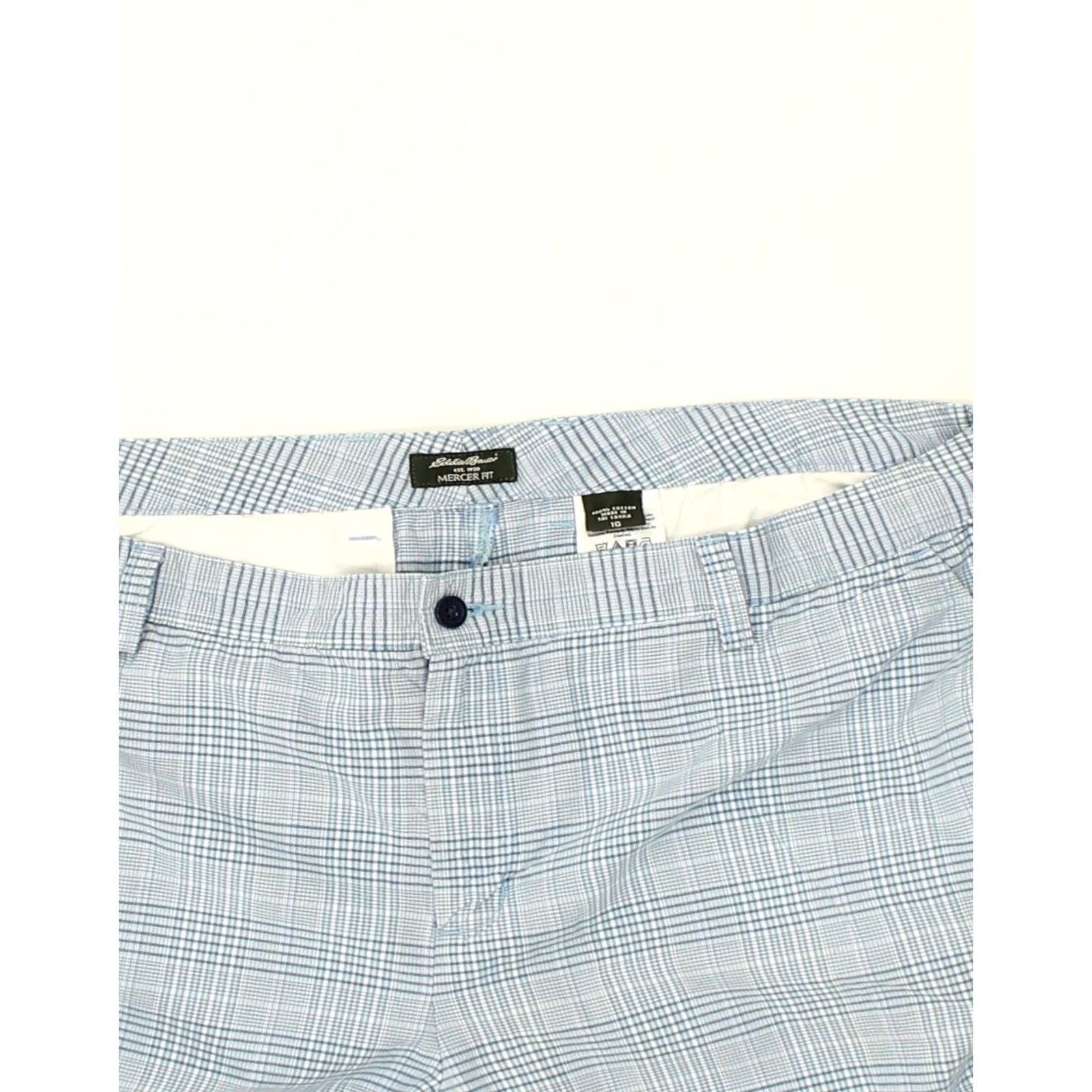 Eddie Bauer Eddie Bauer Womens Chino Shorts Blue Check Cotton US 16 2XL W38 Size 40" / US 18 - 3 Thumbnail