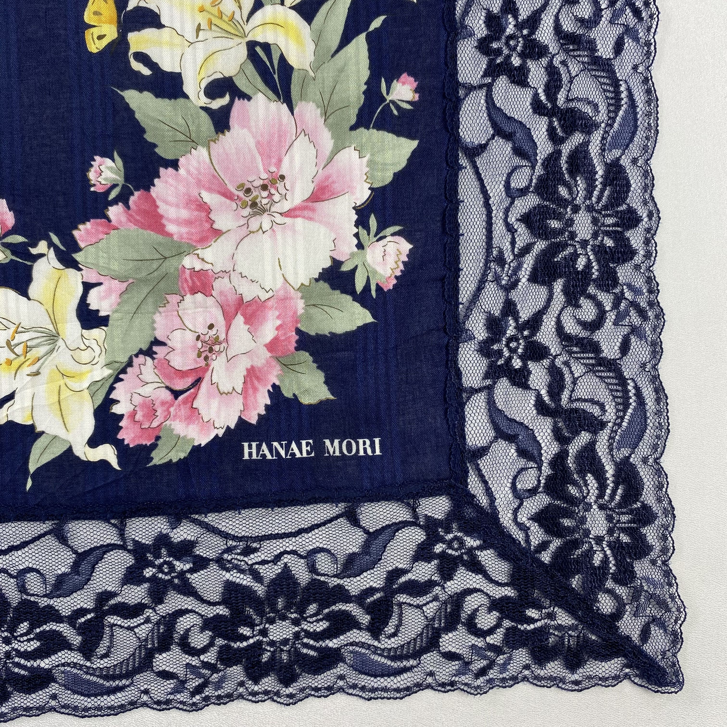 Hanae Mori × Vintage Hanae Mori Handkerchief / Neckerchief / Bandana-P586 Size ONE SIZE - 3 Thumbnail