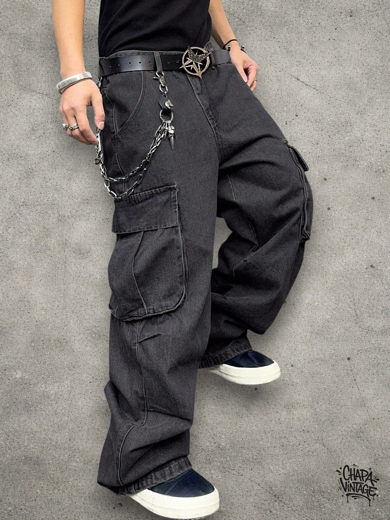 Japanese Brand Baggy cargo opium pants Size US 32 / EU 48 - 2 Thumbnail