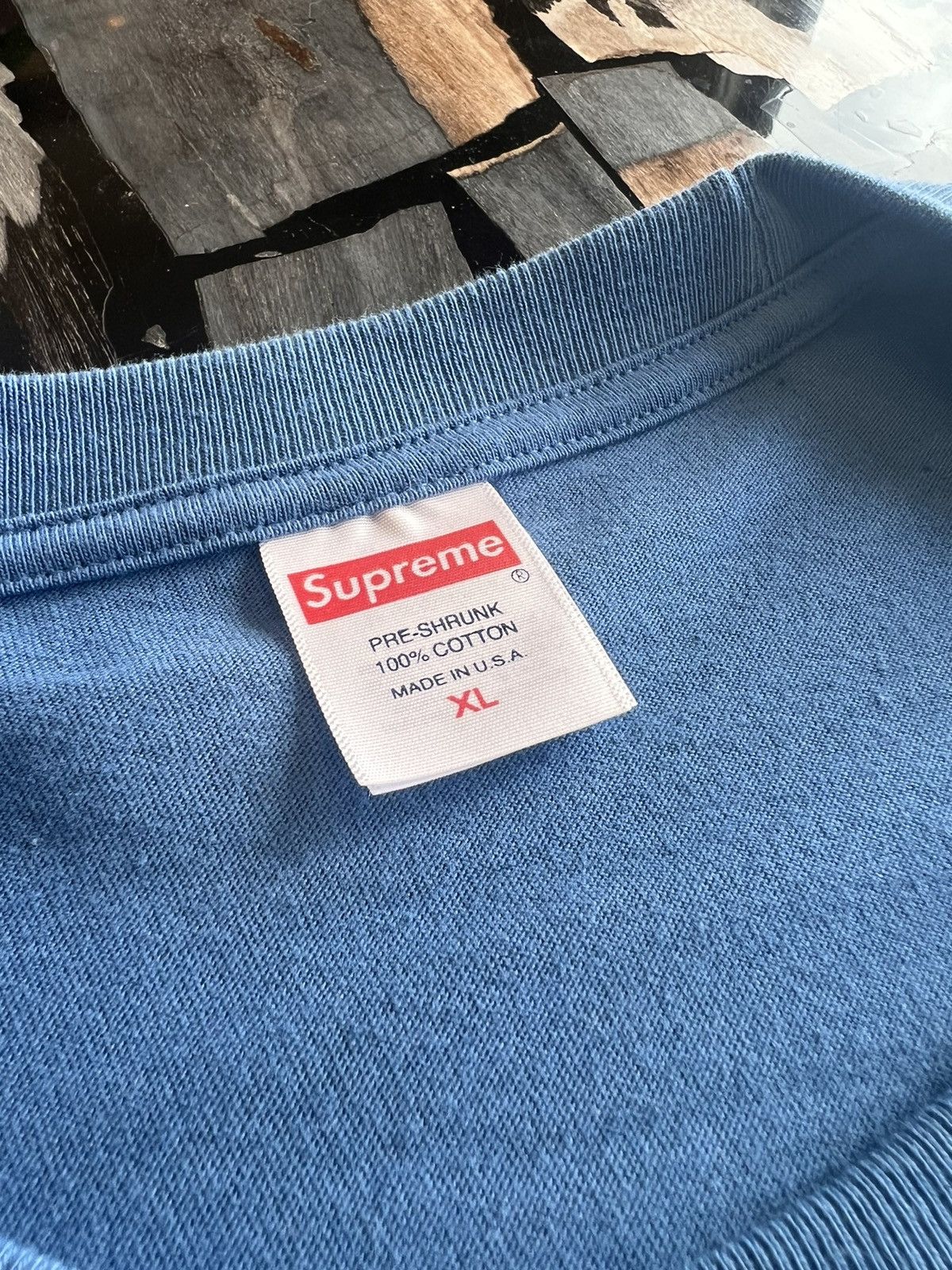 Supreme Supreme Motion Logo Tee Faded Blue XL | Grailed