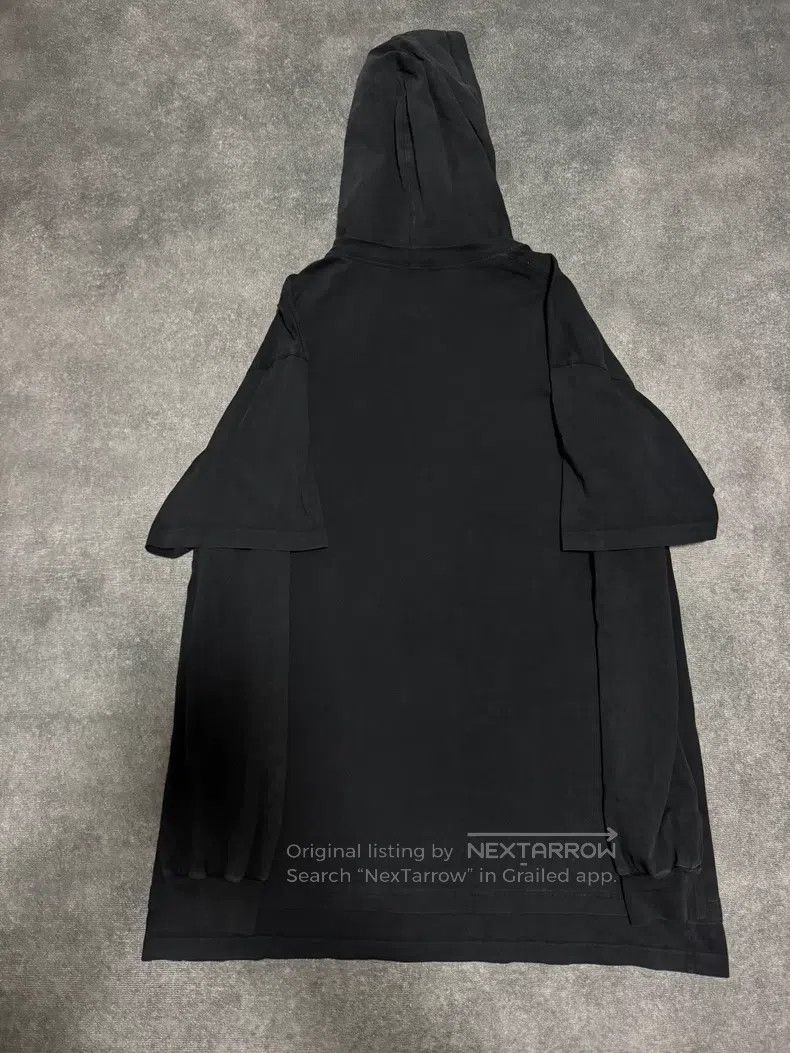 Balenciaga Balenciaga Fake Two Piece Hooded Sweatshirt Black Washed D Size US S / EU 44-46 / 1 - 2 Thumbnail