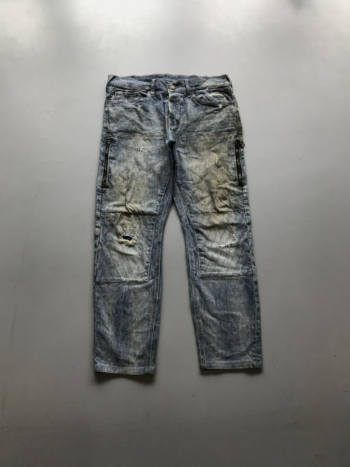 True Religion Vintage true religion zipper pockets dusty denim Size US 38 / EU 54 - 1 Thumbnail