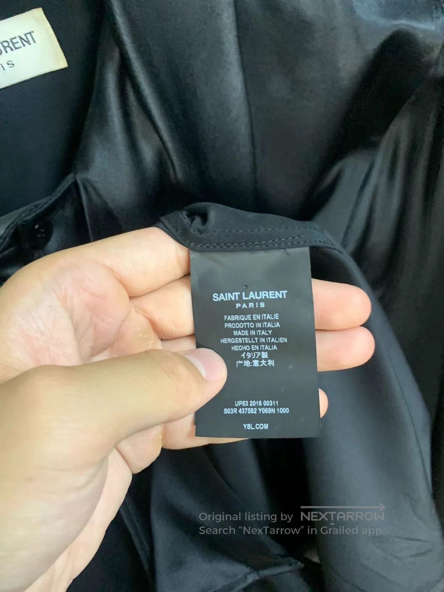 Saint Laurent Paris Saint Laurent 2016FW Black Silk Shirt. Size S / US 4 / IT 40 - 4 Thumbnail