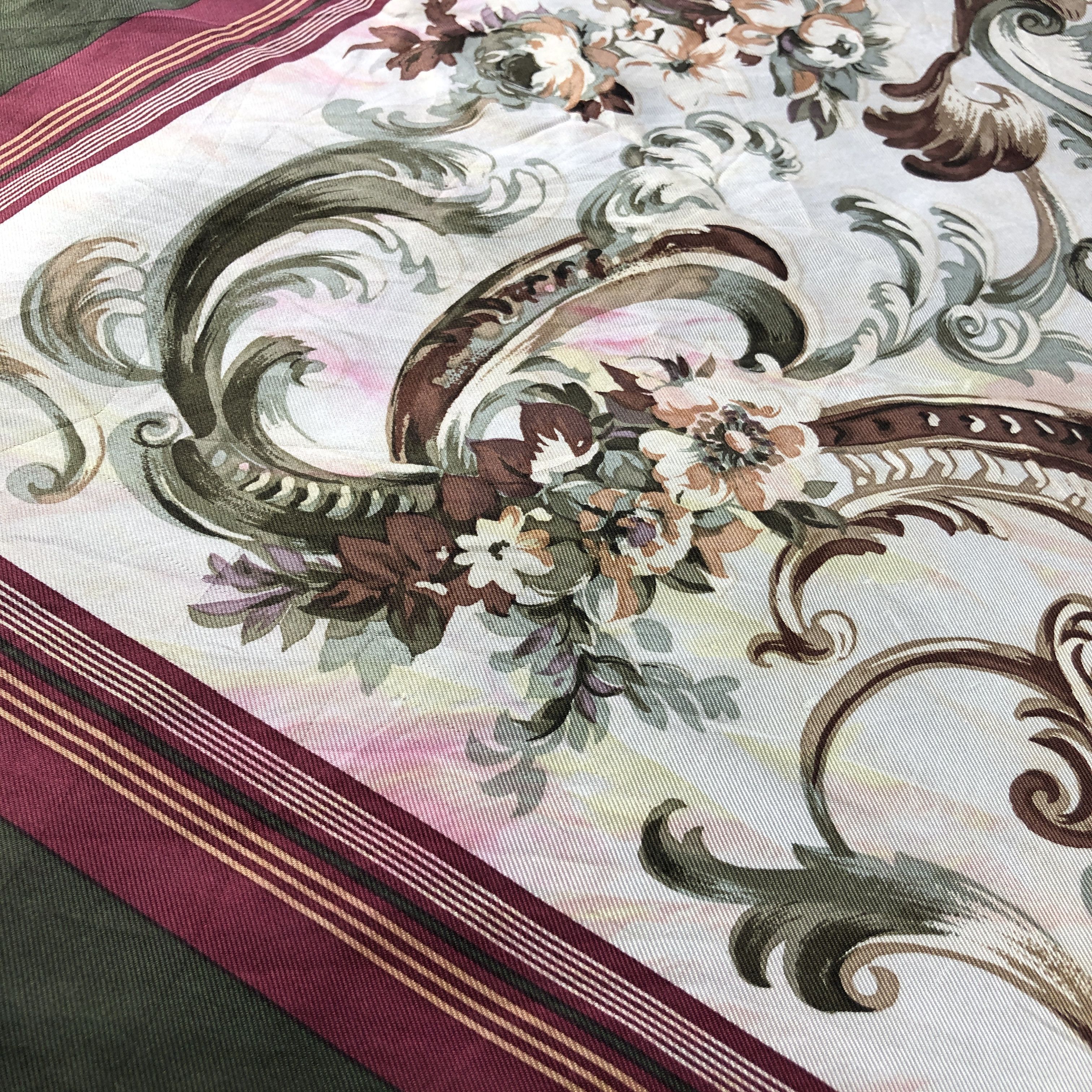 Stefano Ricci Stefano Ricci Floral Hand Rolled Silk Scarf M1179 Size ONE SIZE - 6 Thumbnail