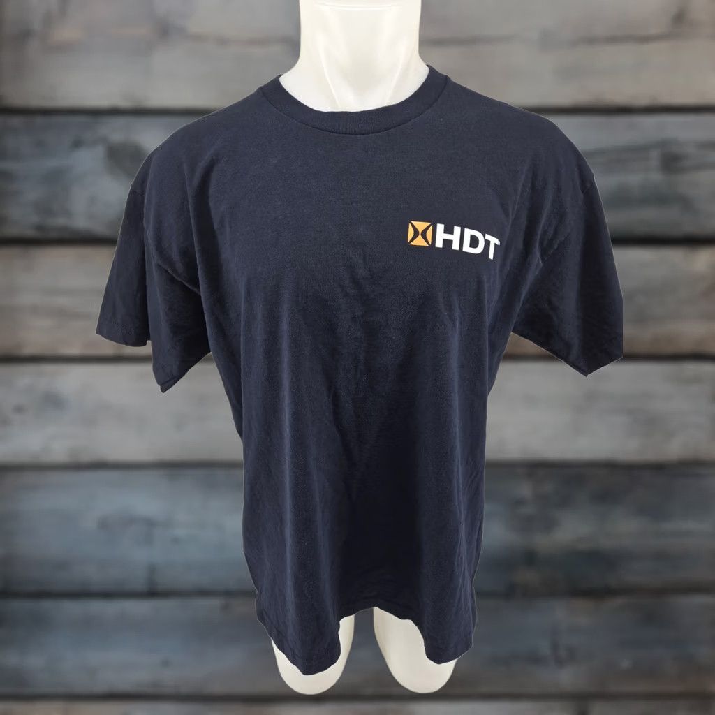 Vintage HDT Global T Shirt XL Blue Cotton Short Sleeve Men X-Large Size US XL / EU 56 / 4 - 1 Thumbnail