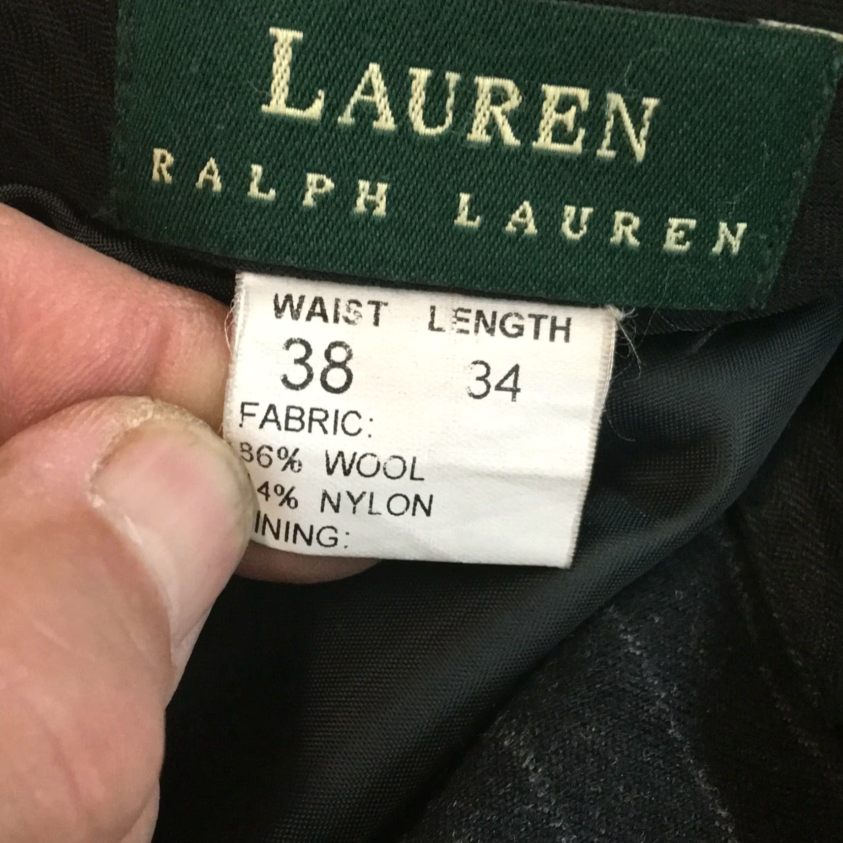Ralph Lauren VINTAGE Lauren Ralph Lauren Wool Blend Striped Dress Pants Mens Size 38 Black Gray 38X27 Size US 38 / EU 54 - 6 Thumbnail