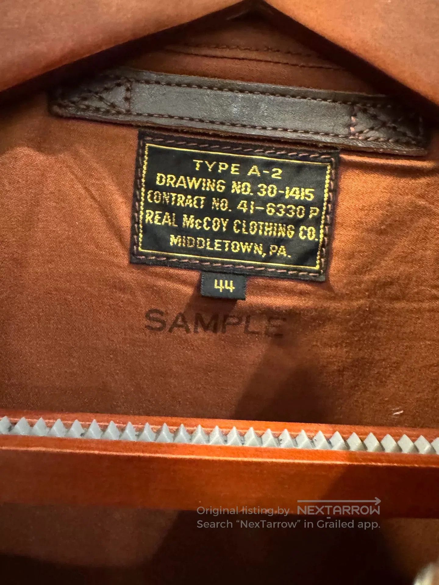 The Real McCoy's brown leather A2 jacket by The Real McCoy's. Size US L / EU 52-54 / 3 - 8 Thumbnail