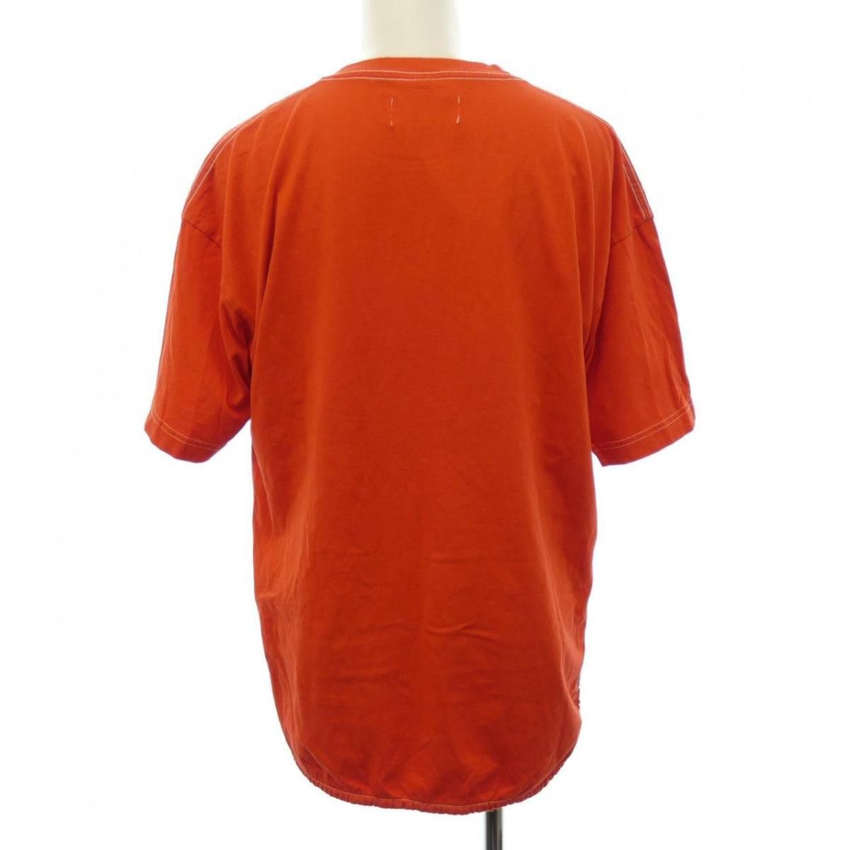 Junya Watanabe Short Sleeve Logo Printed Cotton Tshirt Orange Size US L / EU 52-54 / 3 - 2 Thumbnail