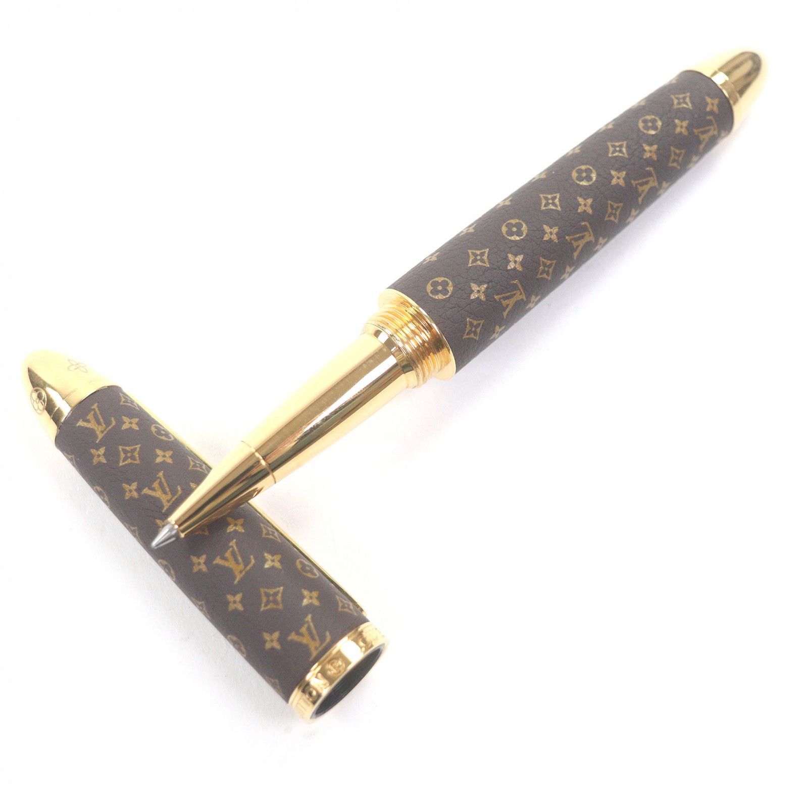 Louis Vuitton Louis Vuitton Louis Vuitton Monogram Leather Ballpoint Pen Textile Pen DUTY FREE for USA Size ONE SIZE - 1 Thumbnail