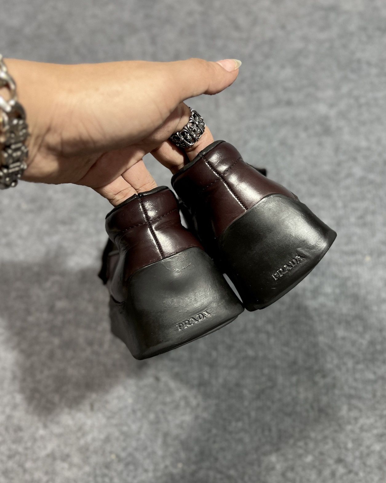 Prada PD Round Toe Leather Loafer Size US 10.5 / EU 43-44 - 10 Thumbnail