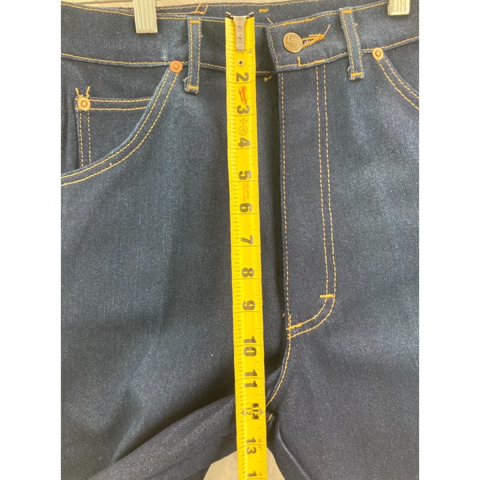 Lee VINTAGE Lee Jeans Womens 12 Short Mom Fit High Rise 28X30 USA Made Denim Blue Jeans | Lee | Vintage 80s Women's 12 Short High Rise Jeans Size 34" / US 12 / IT 48 - 4 Thumbnail