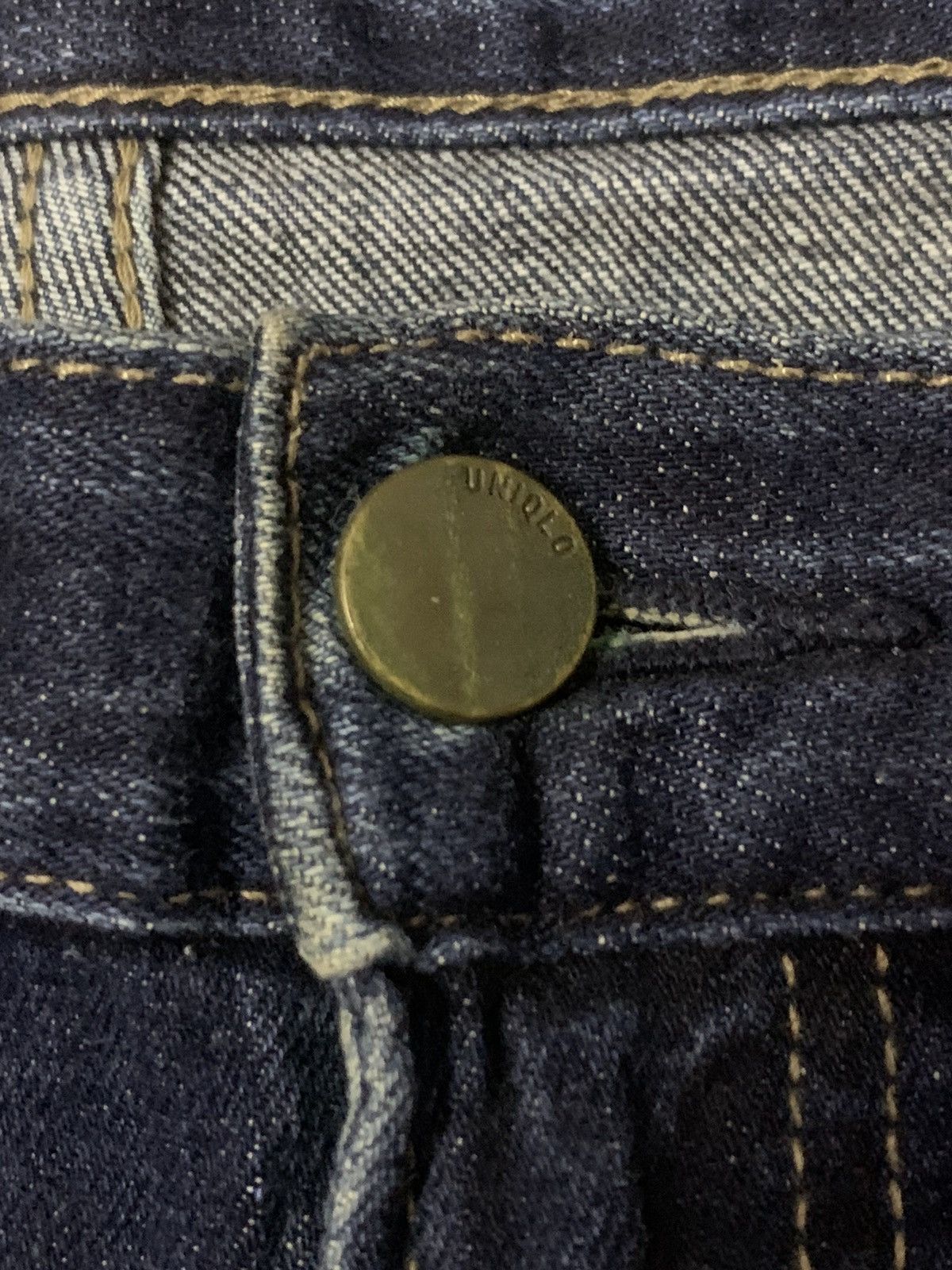 Japanese Brand Uniqlo Selvedge Straight Cutting Flare Denim Jeans Size US 34 / EU 50 - 7 Thumbnail