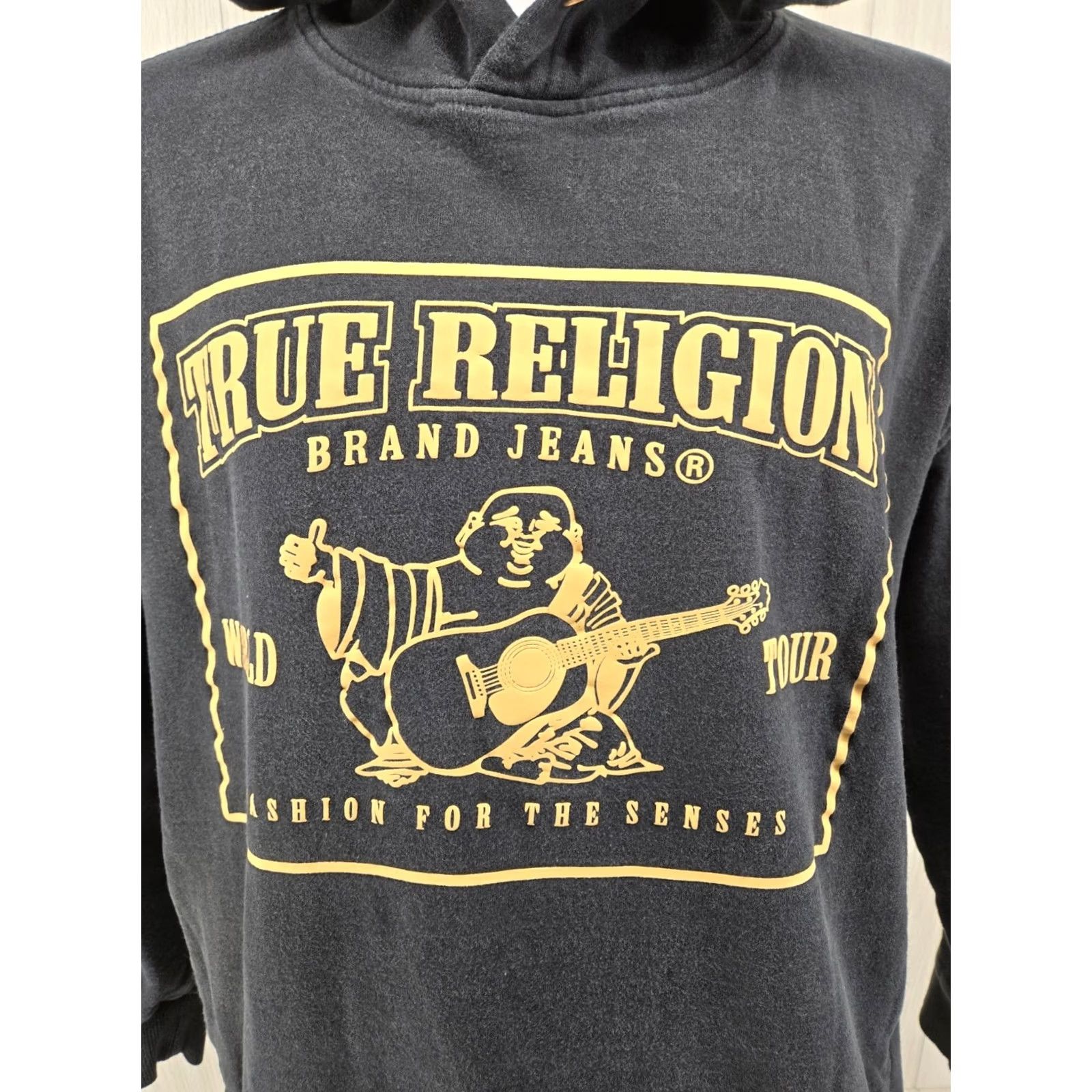 True Religion True Religion Hoodie Men XL Black Buddha Classic Pullover Full Zip Hooded Pockets Logo Size US XL / EU 56 / 4 - 3 Thumbnail