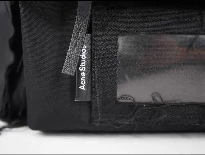 Acne Studios Acne Studios FW20 Black Untrimmed Canvas Backpack Size ONE SIZE - 3 Thumbnail