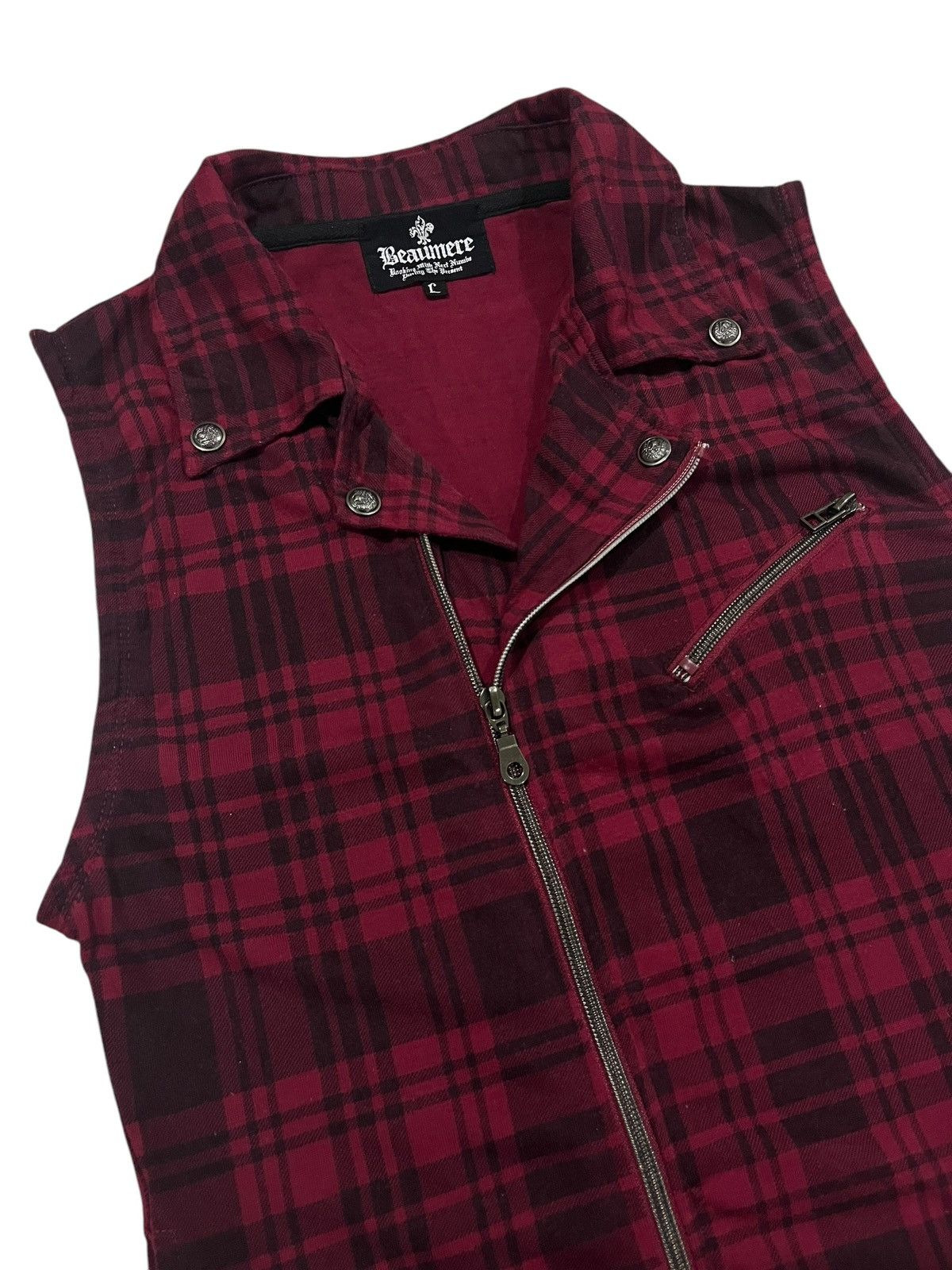 If Six Was Nine 🇯🇵 BEAUMERE PUNK GOTHIC DOUBLE COLLAR VEST Size US L / EU 52-54 / 3 - 3 Thumbnail