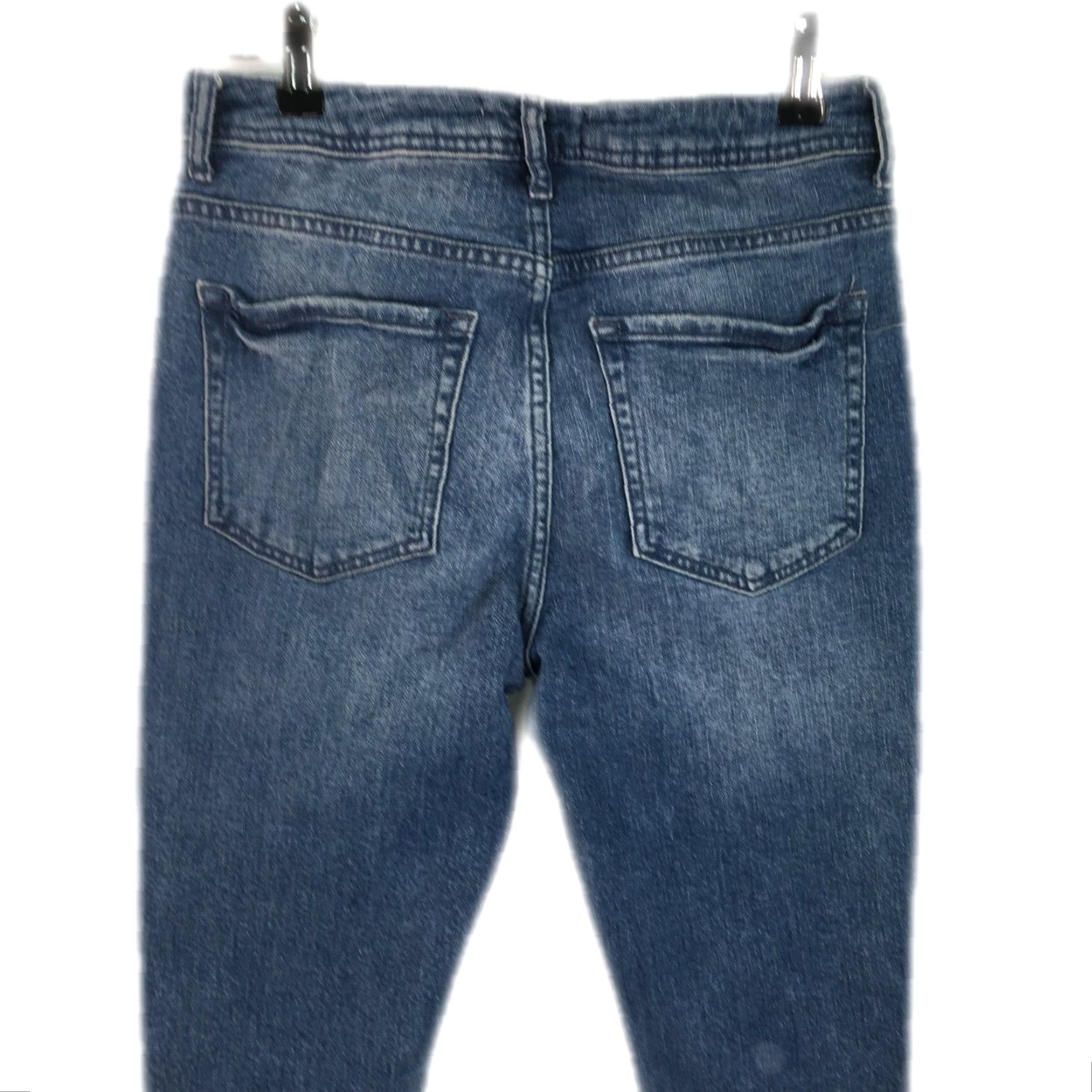 Forever 21 Forever 21 Womens Distressed Casual Regular High Rise Blue Denim Jeans Size 28 Size 28" / US 6 / IT 42 - 4 Thumbnail