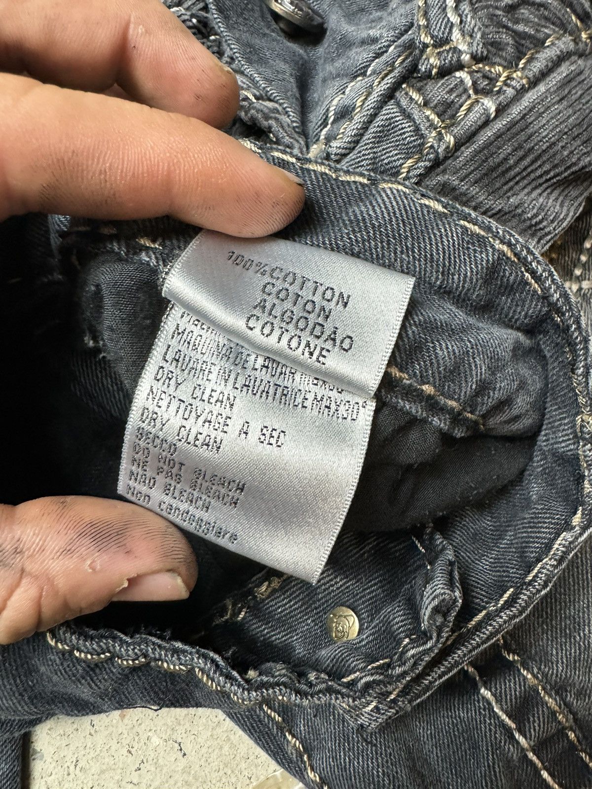 Japanese Brand × Vintage Vintage Japanese KosmoLupo Japanese Archival Patchwork jeans Size US 32 / EU 48 - 9 Thumbnail