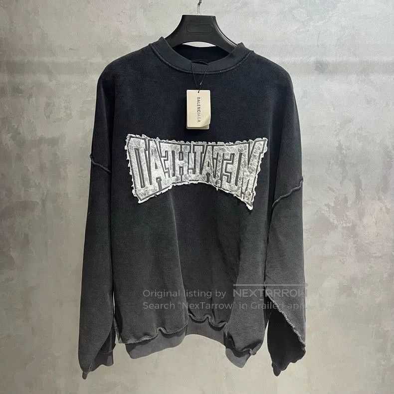 Balenciaga Balenciaga Black Printed Crewneck Sweatshirt. Size US XS / EU 42 / 0 - 1 Thumbnail