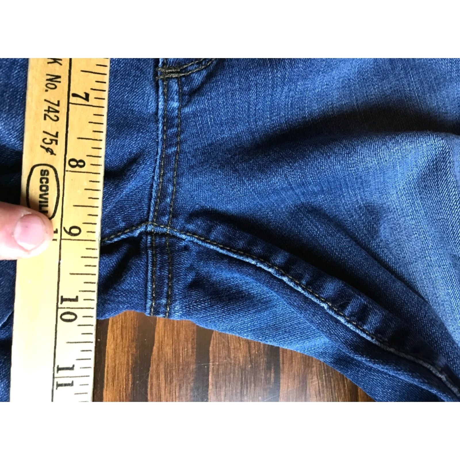 Vintage Sonoma Jeans Women's Size 10 Short Blue Denim Skinny Pockets Size 32" / US 10 / IT 46 - 4 Thumbnail