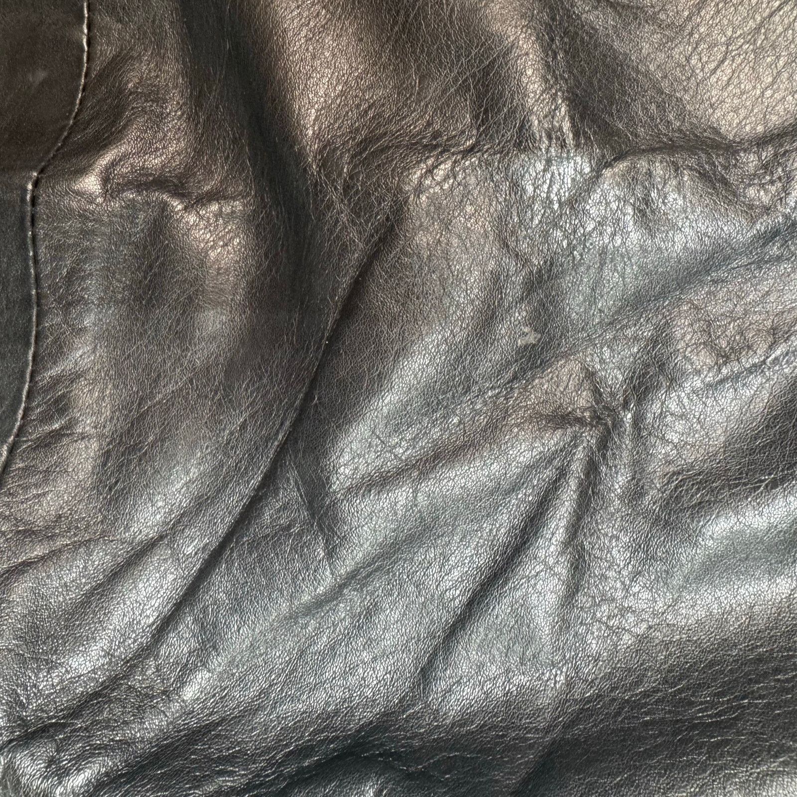 Vintage Vintage 80s 90s Pleated front Leather Pants Men’s 29 Black Size US 29 - 7 Thumbnail