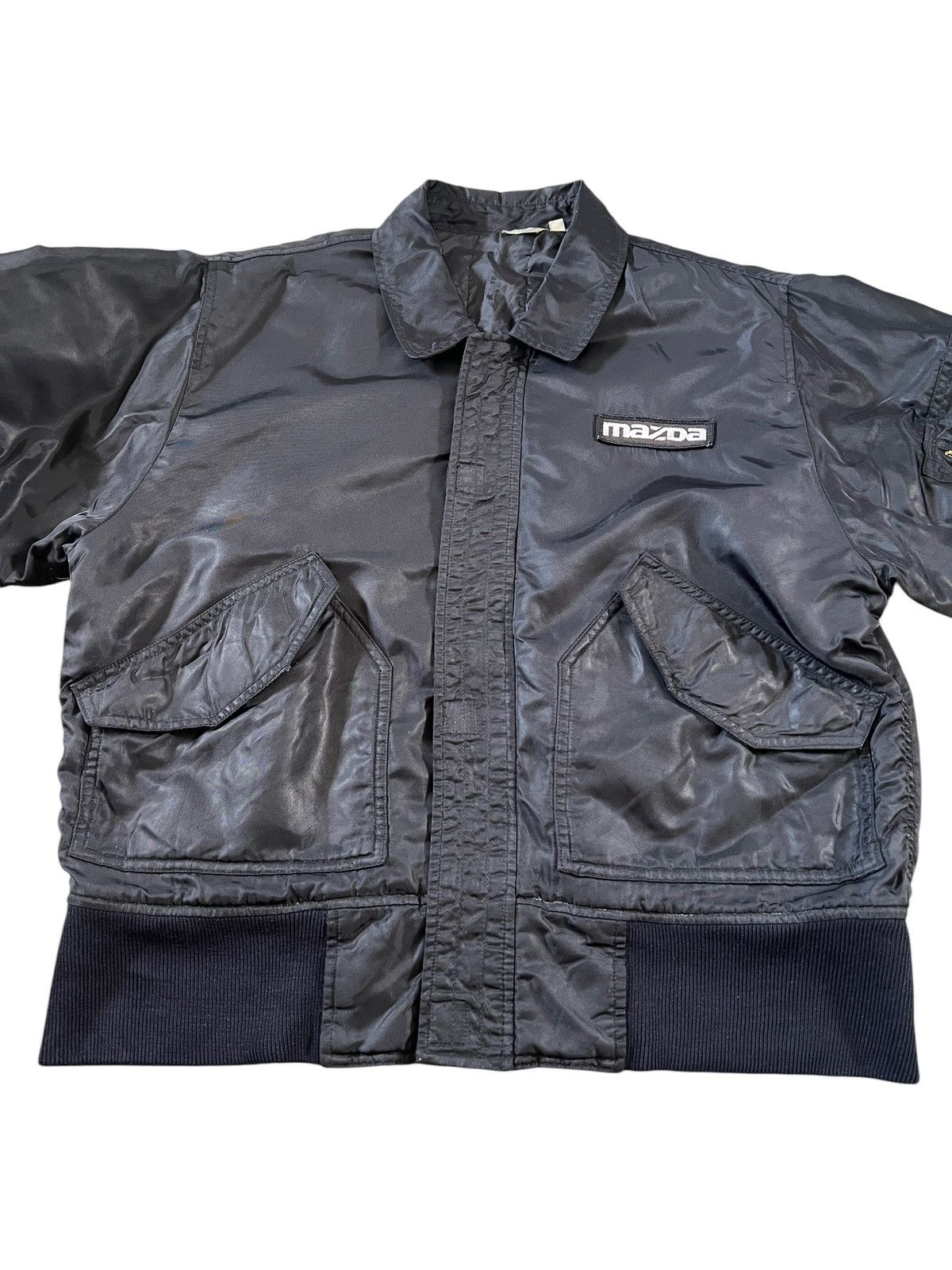 Vintage Vintage 80s Mazda Staff Bomber Jacket Size US L / EU 52-54 / 3 - 3 Thumbnail