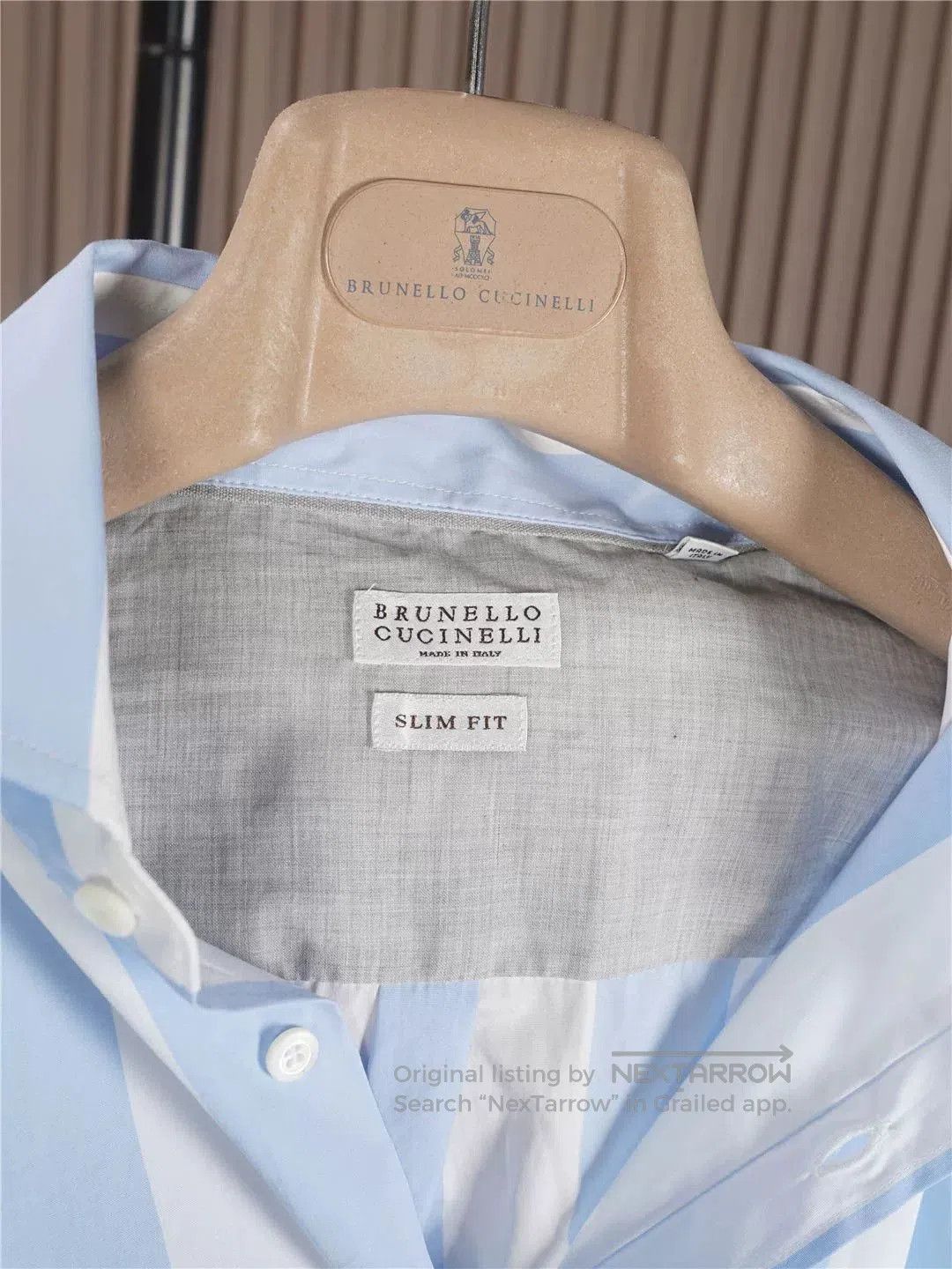 Brunello Cucinelli Brunello Cucinelli Striped Dress Shirt. Size US XS / EU 42 / 0 - 4 Thumbnail