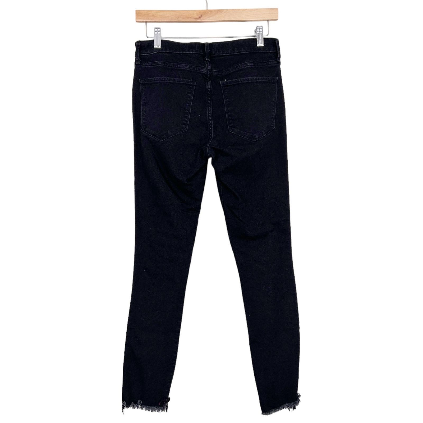 Abercrombie & Fitch Abercrombie Harper Low Rise Ankle Jeans Silver Stripe Sz 6L Size 28" / US 6 / IT 42 - 4 Thumbnail