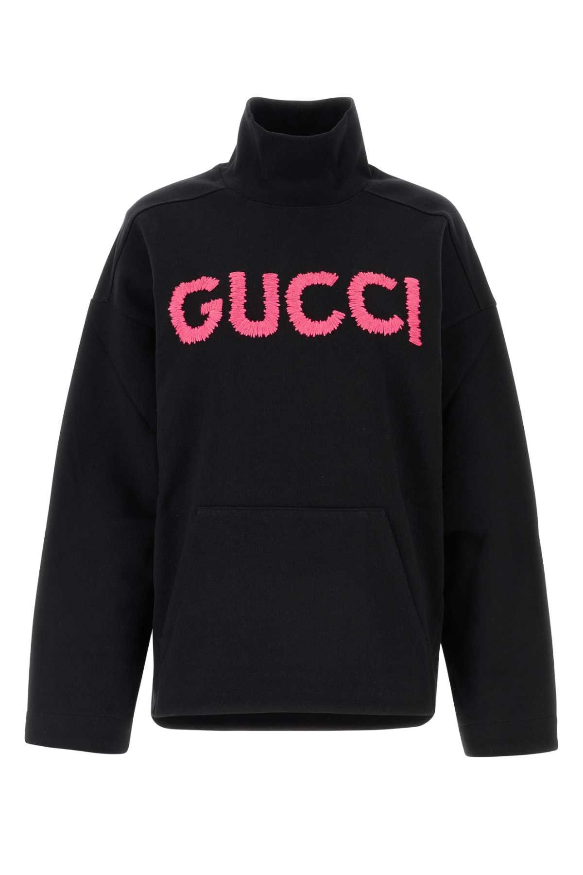 image of Gucci Black Cotton Oversize Sweatshirt, Women's (Size Small)