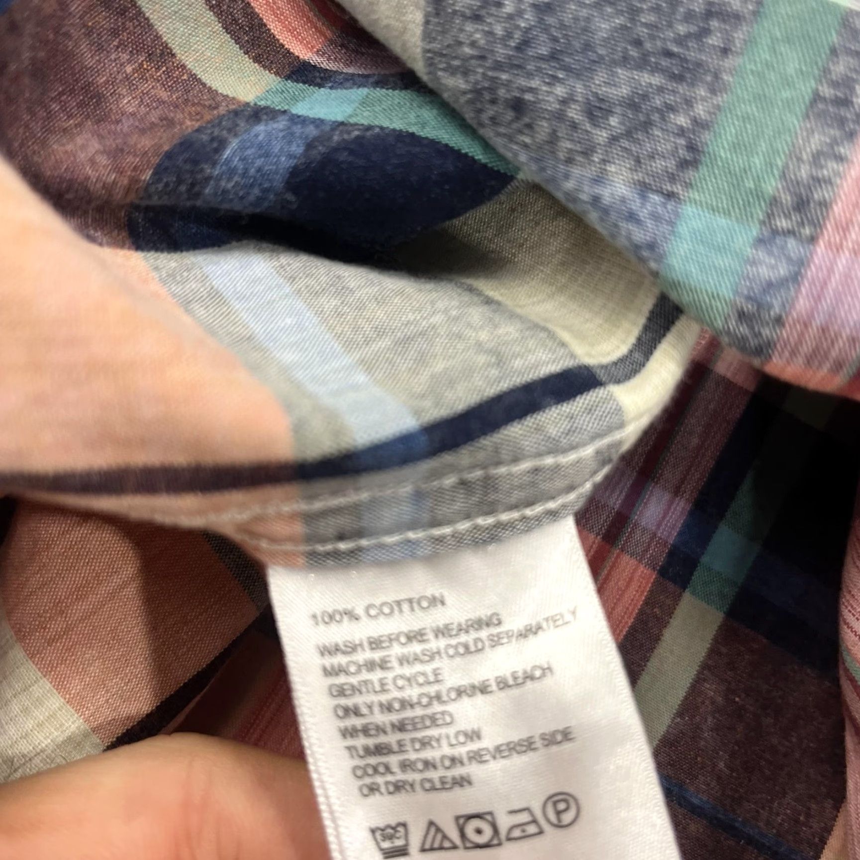 Tommy Bahama Tommy Bahama Shirt Mens Large Multicolor Plaid Indigo Palms Cotton NWT Size US L / EU 52-54 / 3 - 6 Thumbnail