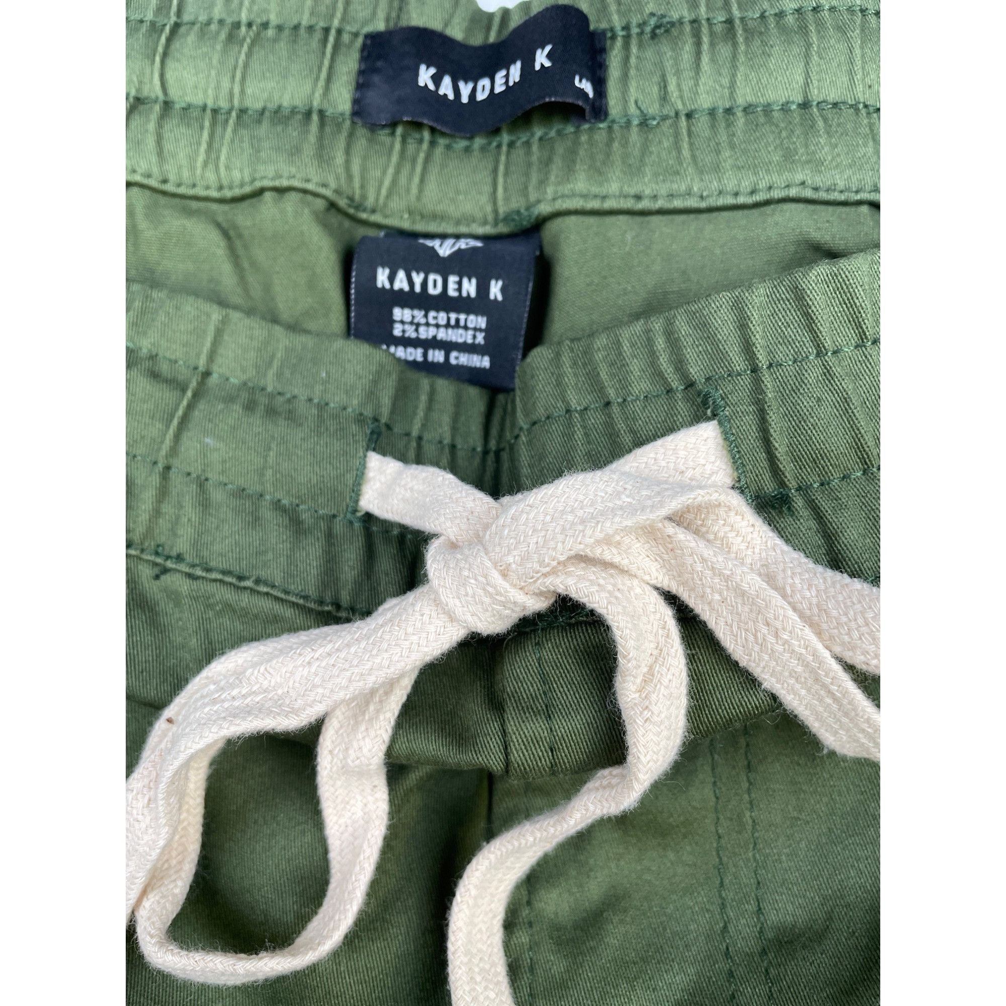 Kayden K Kayden K Men's Olive/White Stretch Joggers/Pants NWT Size L Size US 36 / EU 52 - 3 Thumbnail