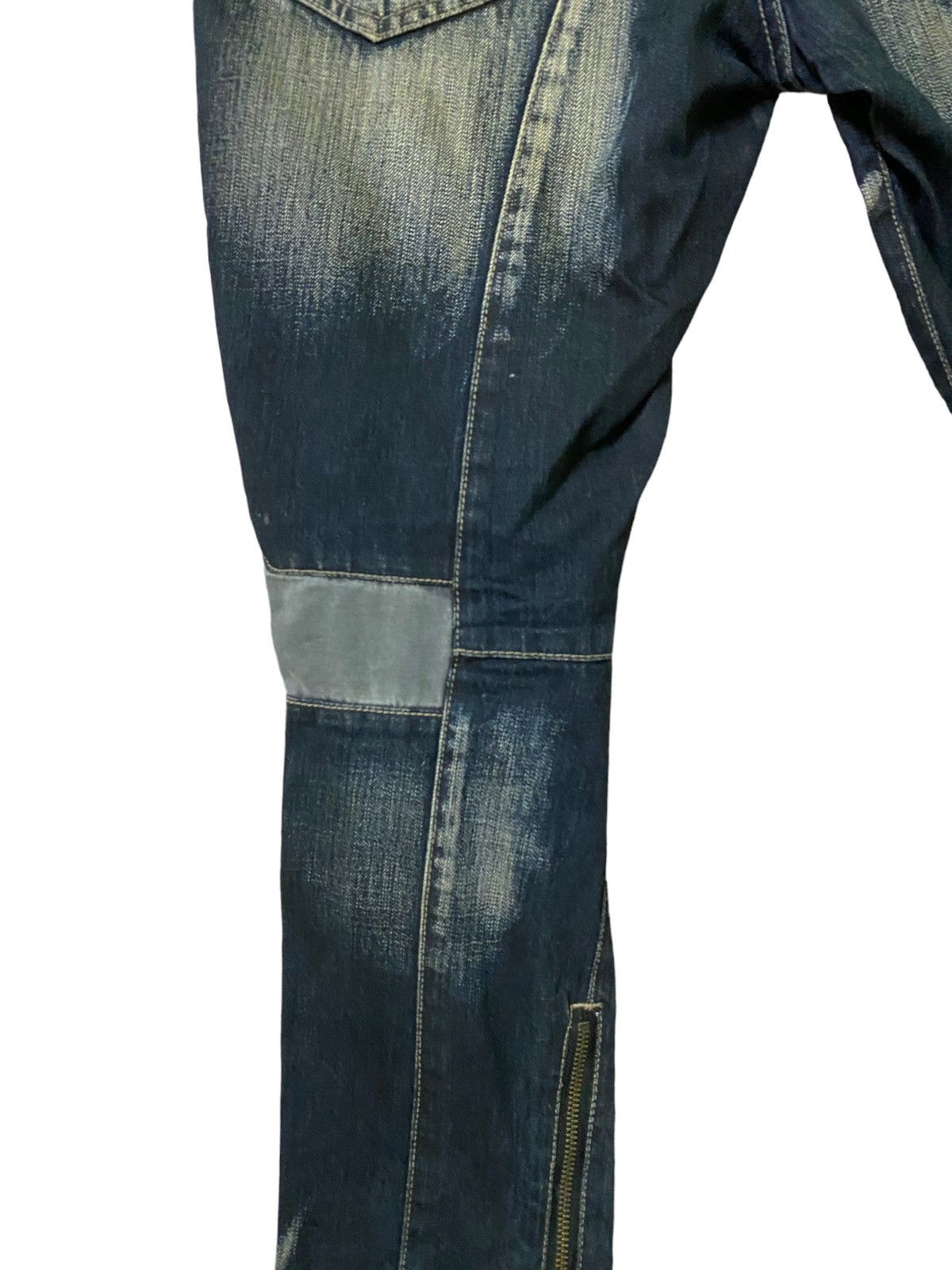 Japanese Brand Vintage PPFM Multi Zipper Hybrid Bondage Denim Pants Size US 33 - 16 Thumbnail