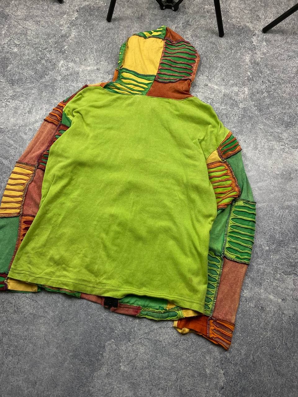 Vintage Avant Garde Patchwork Vintage Y2K Hoodie Hippie Rare Size US L / EU 52-54 / 3 - 3 Thumbnail