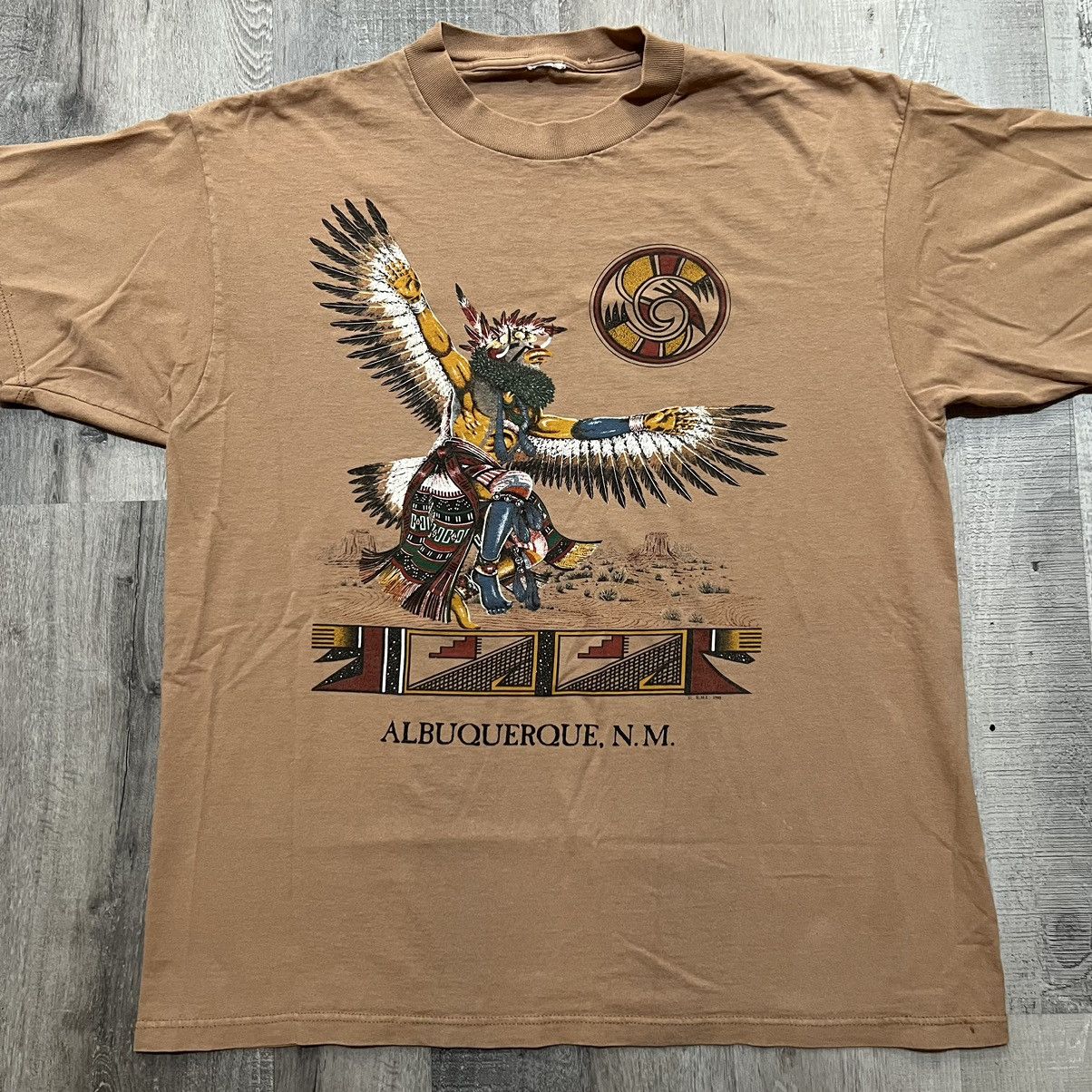 Vintage VTG Albuquerque New Mexico Native American Navajo Indian Tee Size US XL / EU 56 / 4 - 1 Thumbnail