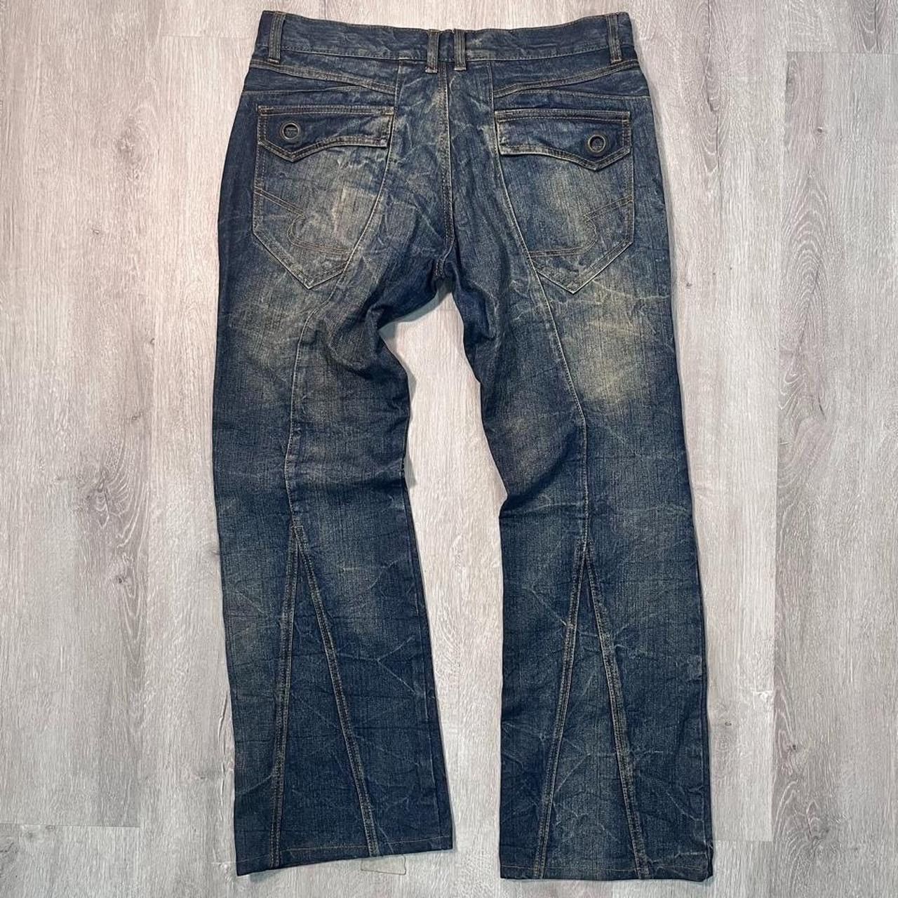 semanticdesign Semantic Design Flare Paneled Distressed Jeans 