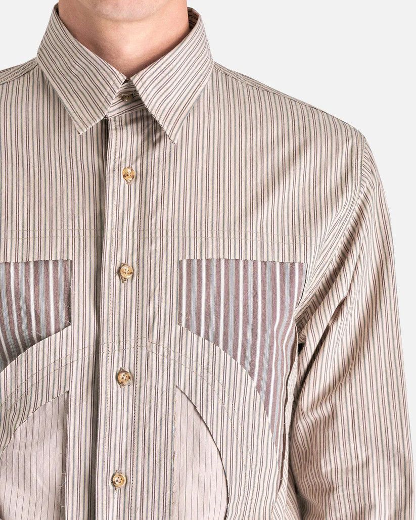 Edward Cuming o1s1v1r1oon0925 Collage Shirt in Beige/Multi Size US XL / EU 56 / 4 - 5 Thumbnail