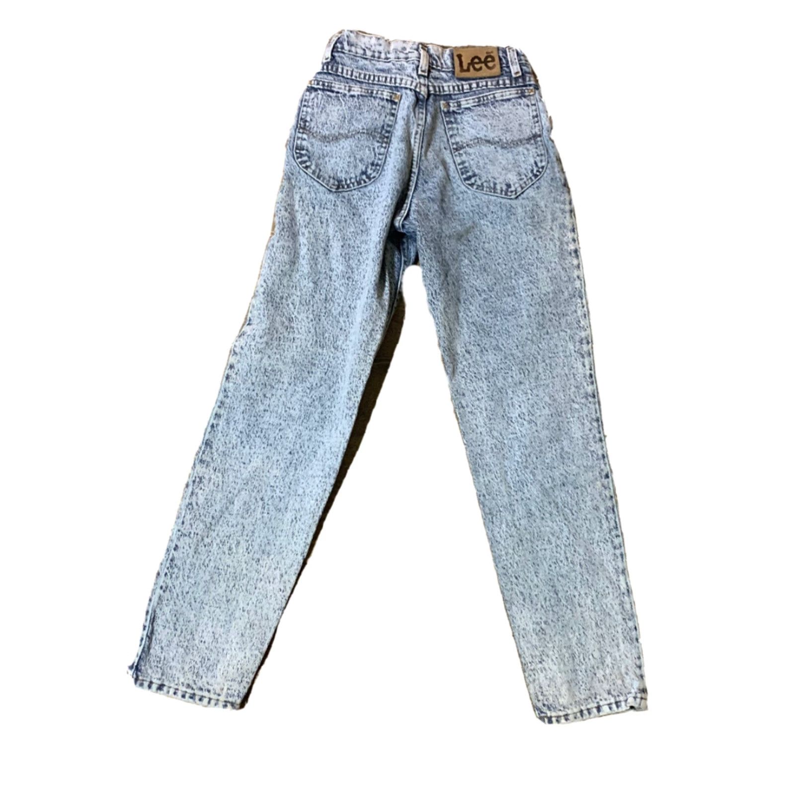 Lee VINTAGE Lee Women's Acid Wash Slim Fit Blue Jeans Size 16 Tapered Style Size 38" / US 16 / IT 52 - 2 Thumbnail