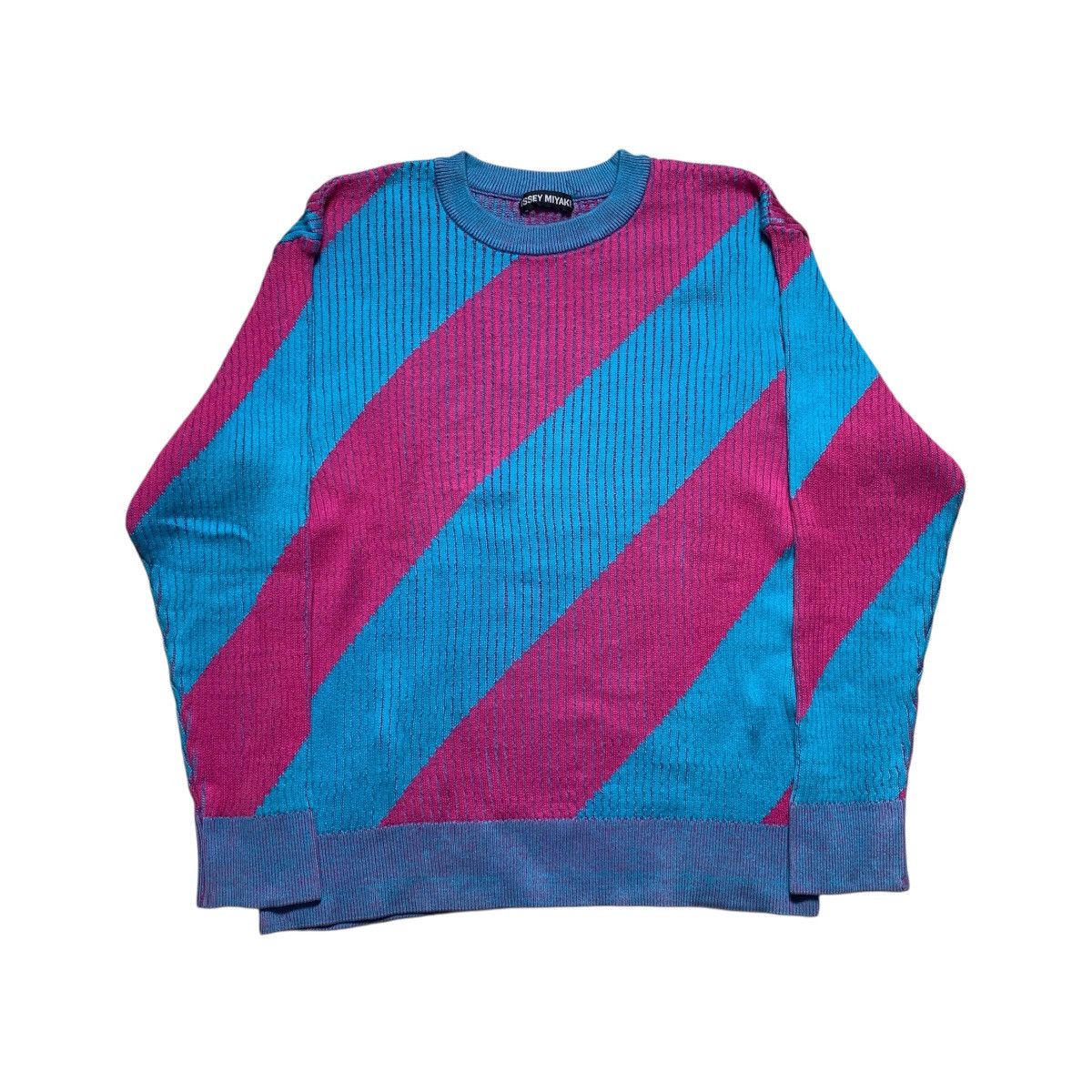 Issey Miyake Vintage Issey Miyake Knit Two Tone Colour Sweater Size US M / EU 48-50 / 2 - 1 Thumbnail