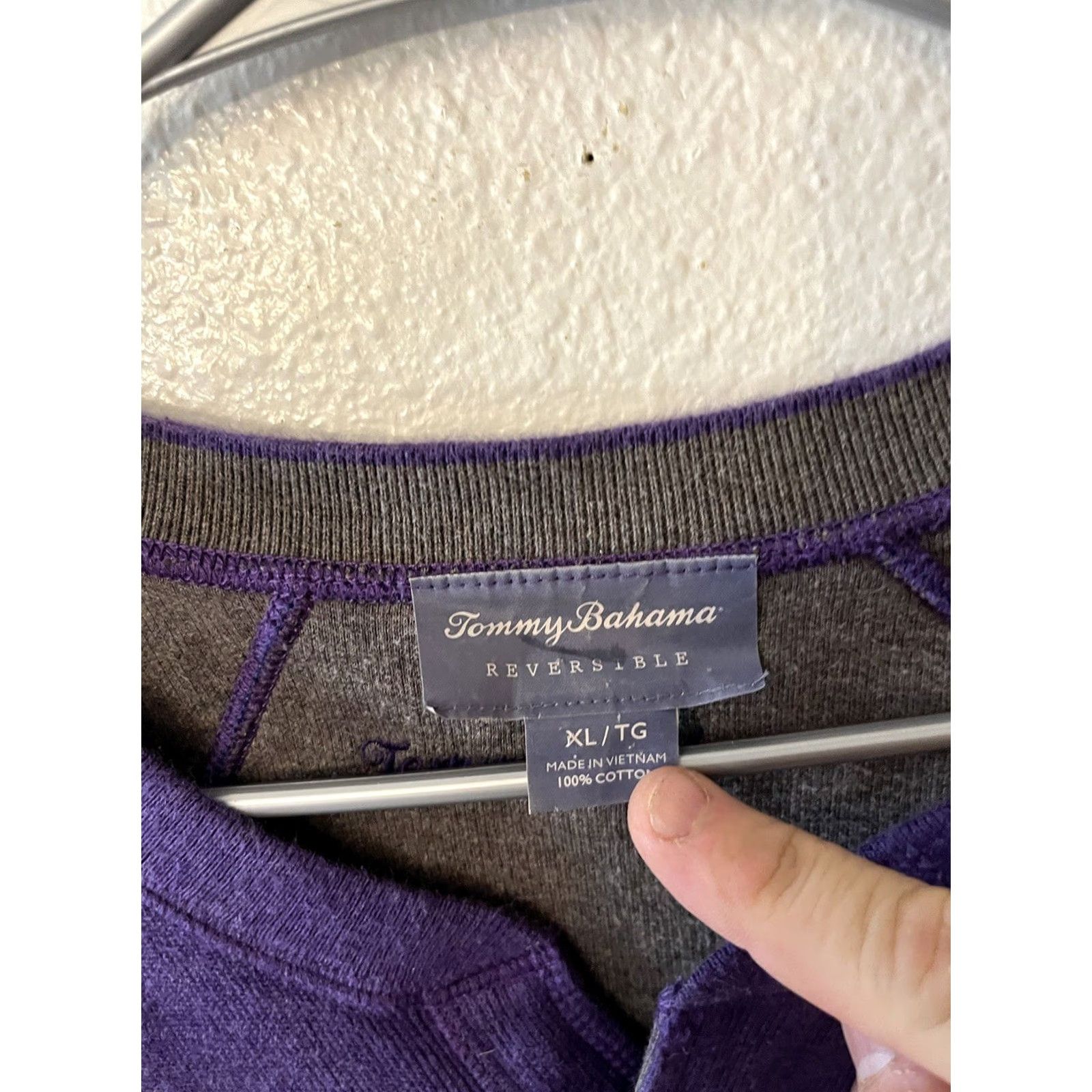 Tommy Bahama Tommy Bahama Sweater Mens XL Purple V-Neck Pullover 100% Cotton Long Sleeve Size US XL / EU 56 / 4 - 3 Thumbnail