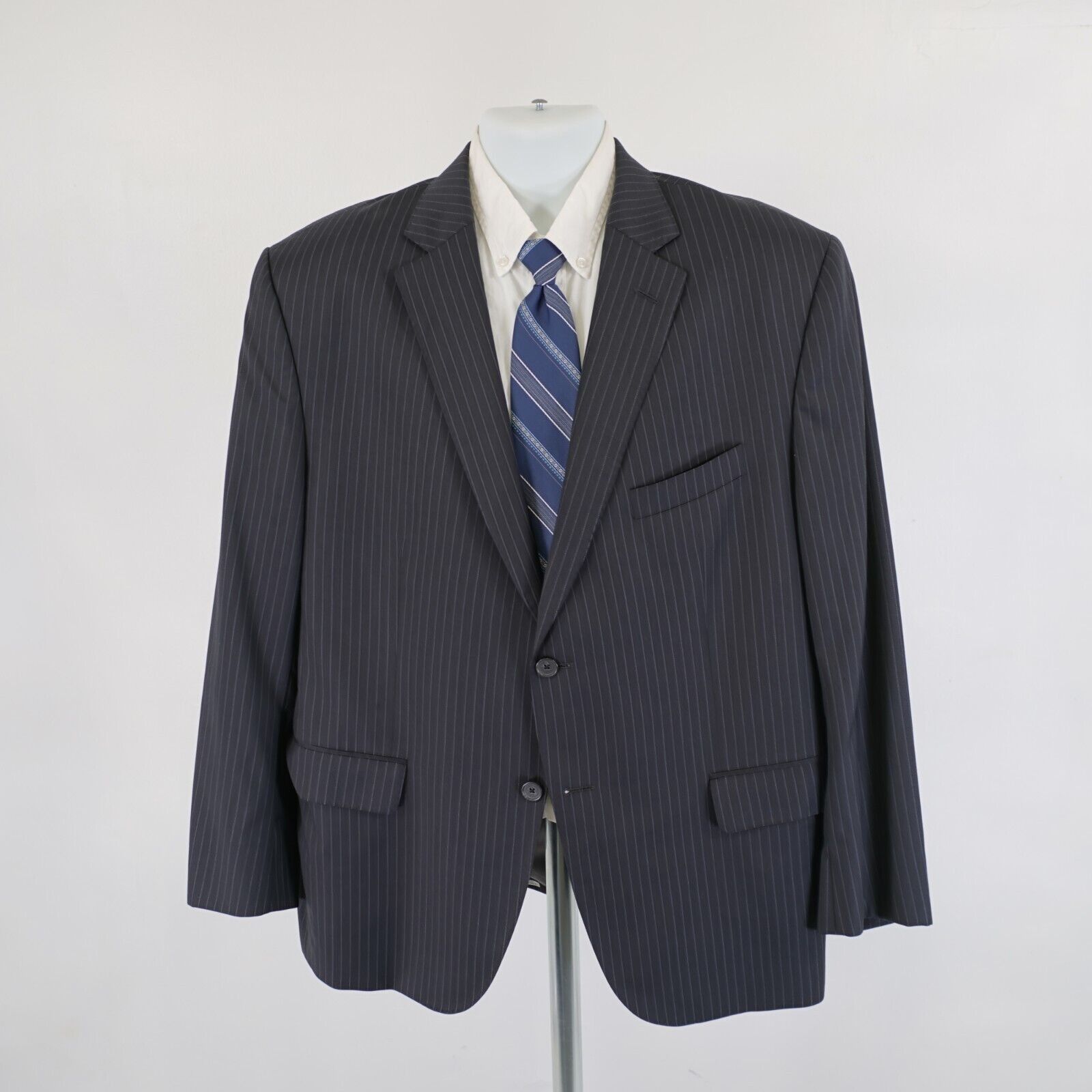 Loro Piana Loro Piana Cremieux Super 130s Wool Gray Striped Denver CT 4 Size 44S - 4 Thumbnail