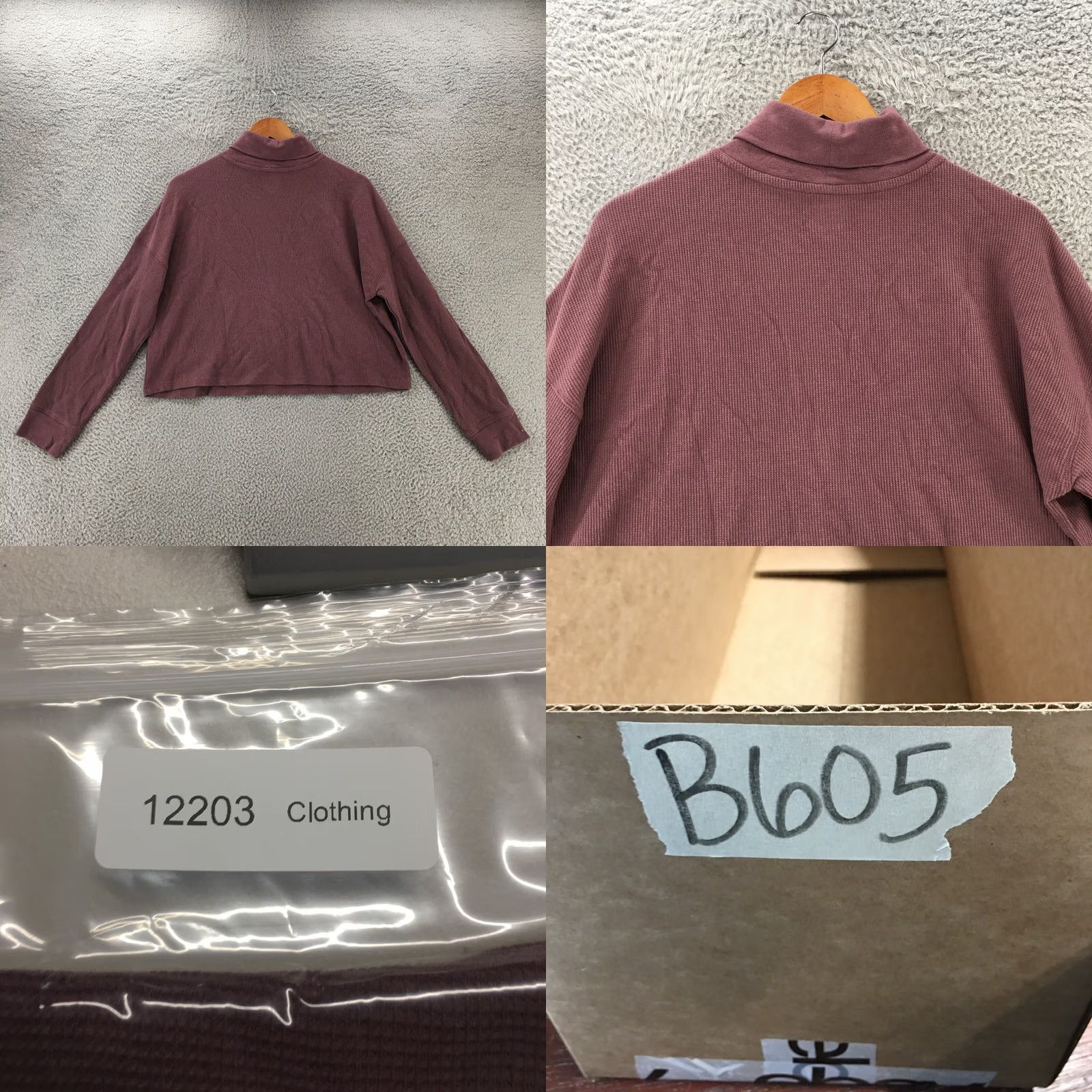 Calvin Klein Calvin Klein Turtleneck Sweater Women XL Purple Waffle Knit Pullover Long Sleeve Size XL / US 12-14 / IT 48-50 - 8 Thumbnail
