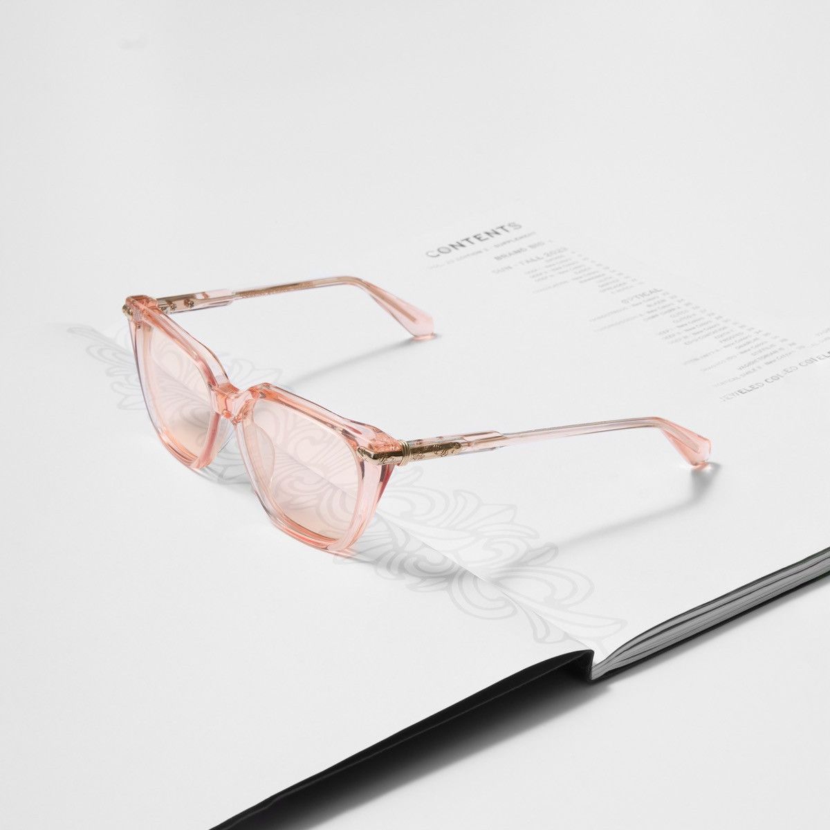 Chrome Hearts CHROME HEARTS STIFFILIS PINK CRYSTAL GLASSES Size ONE SIZE - 1 Thumbnail