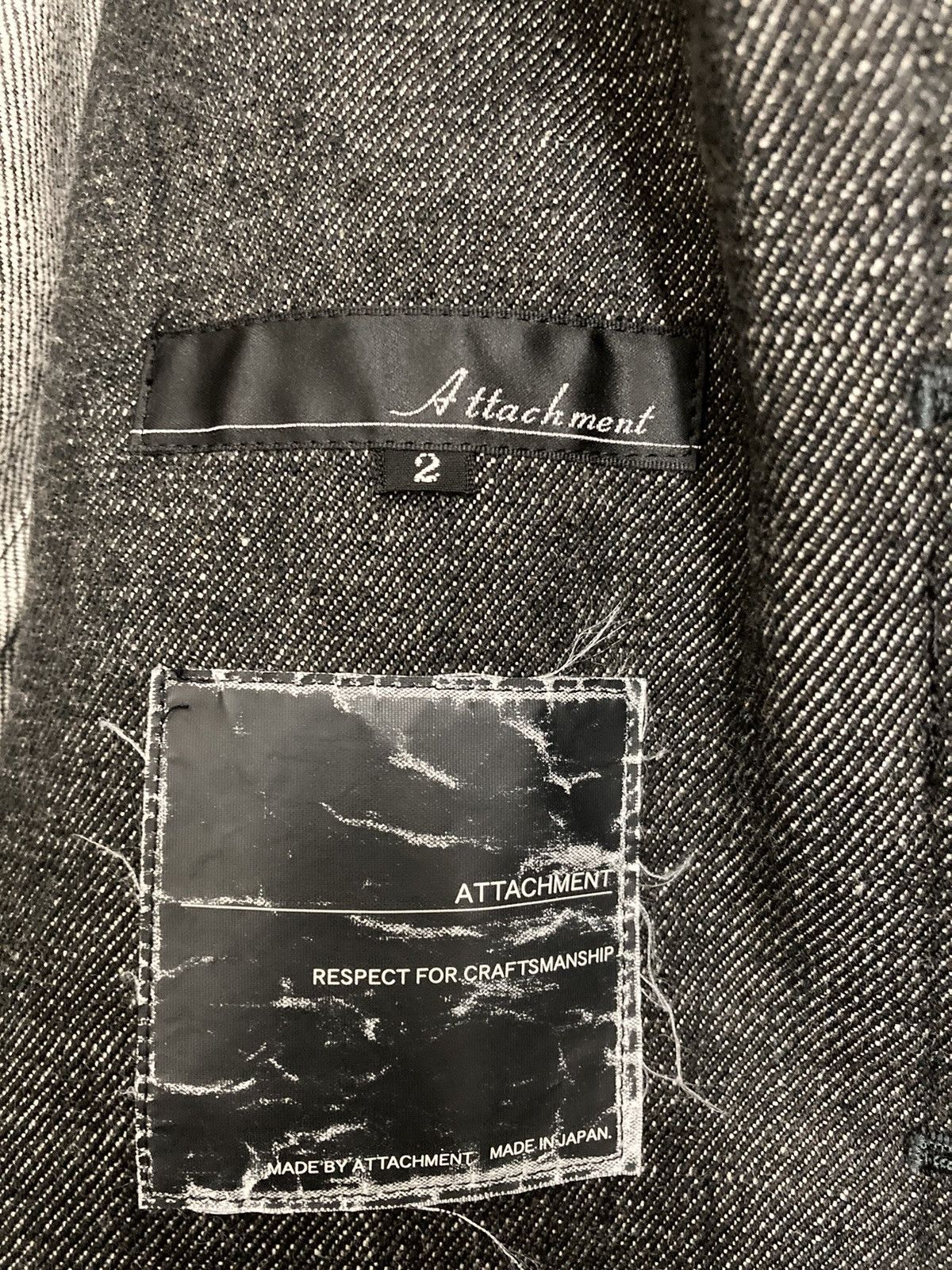 Attachment × Japanese Brand ATTACHMENT KAZUYUKI KUMAGAI wool/rayon denim cutoff coat Size US M / EU 48-50 / 2 - 10 Thumbnail