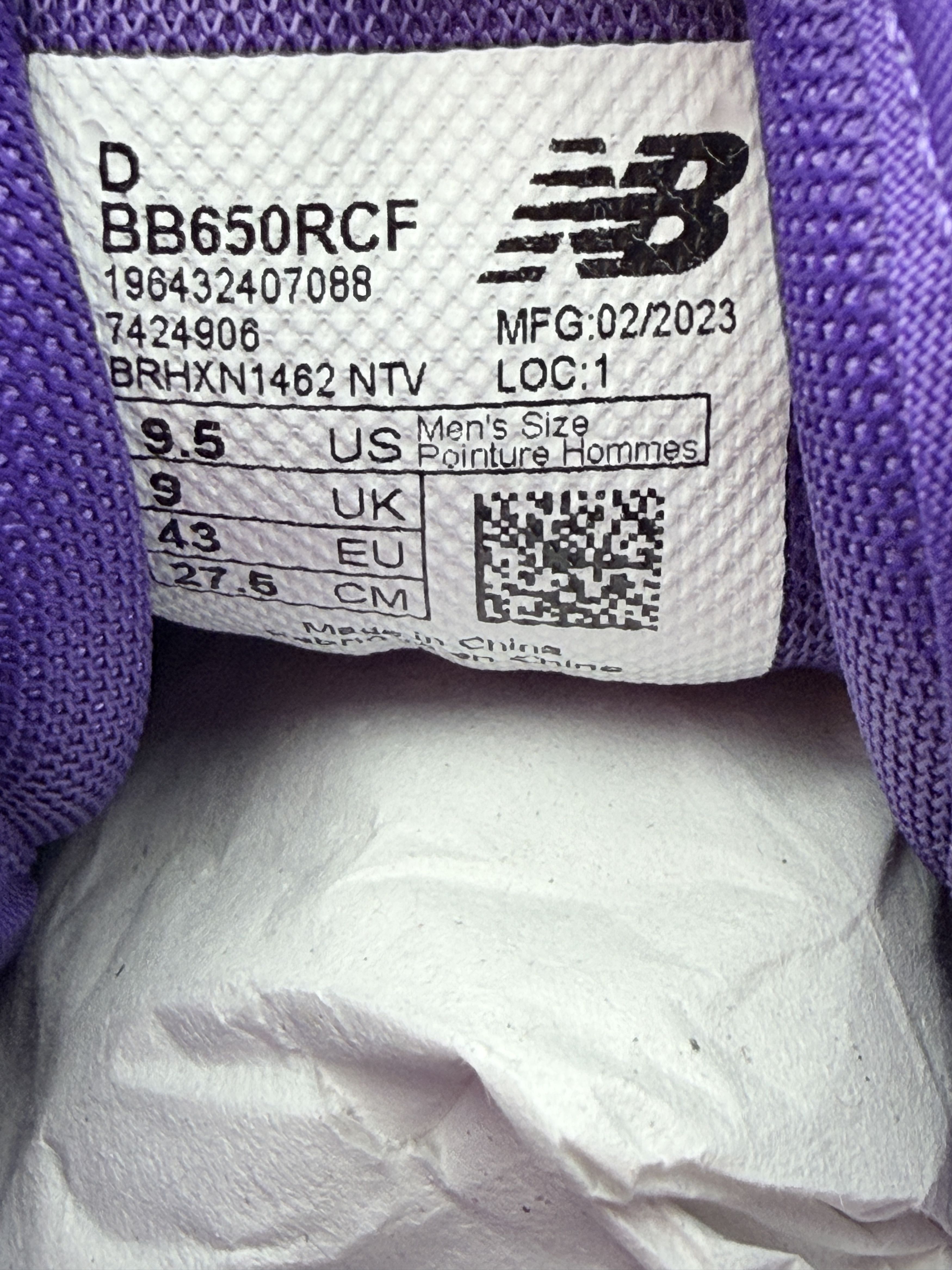 New Balance New Balance 650R Interstellar Purple White Size US 9.5 / EU 42-43 - 6 Thumbnail