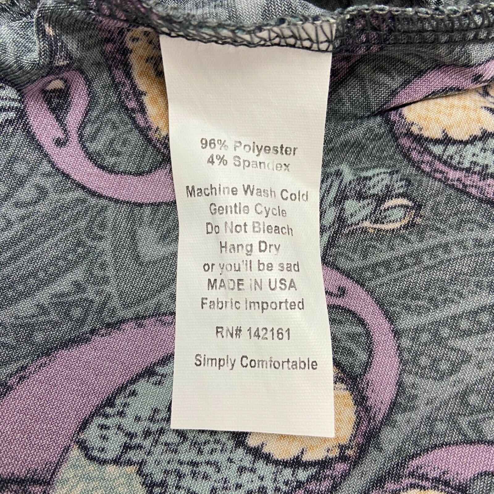 Other LuLaRoe Madison Skirt Purple Peacock Print Womens Large Size 31" - 4 Thumbnail
