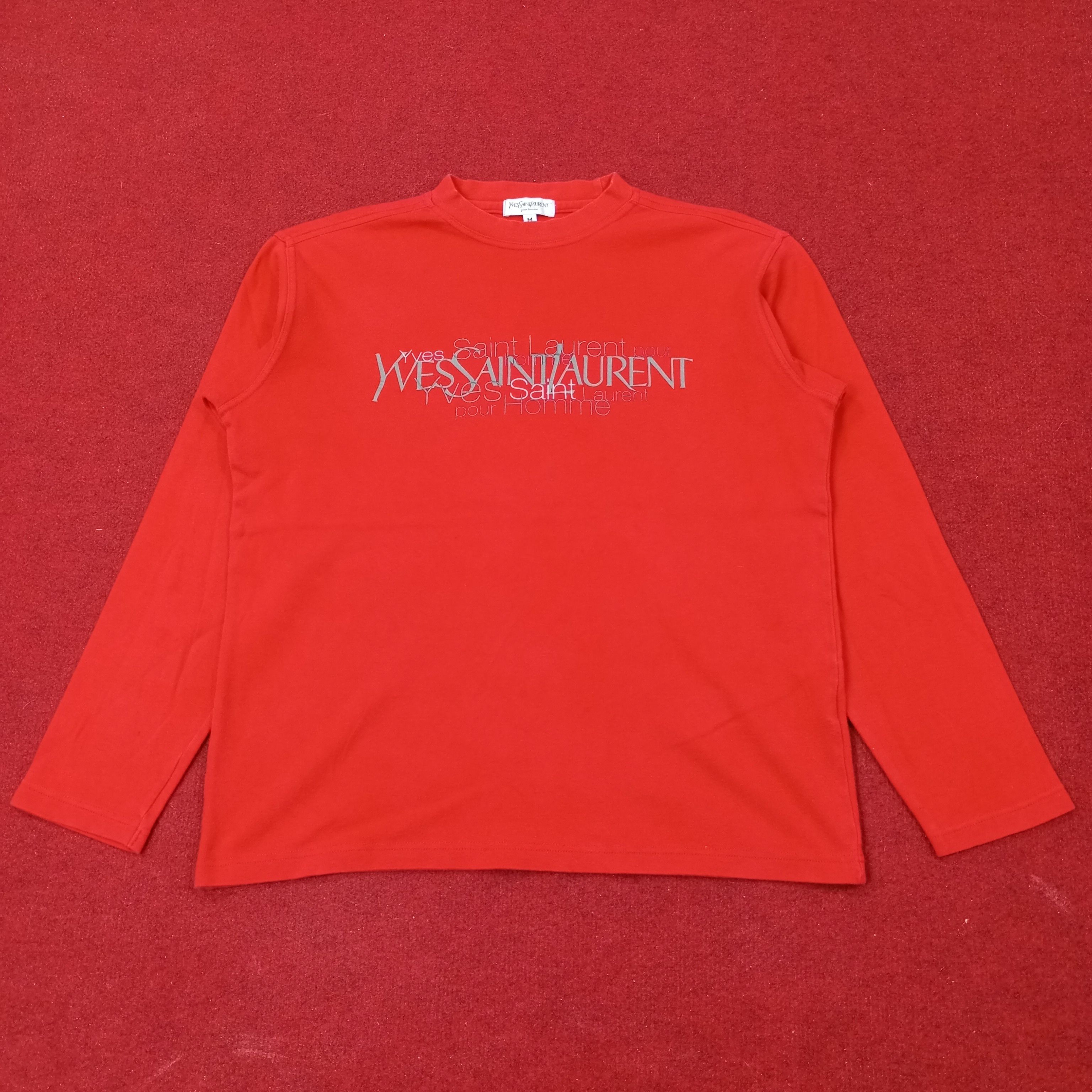 Yves Saint Laurent Yves Saint Laurent Fashion Brand Spellout Tshirt c239n44 Size US L / EU 52-54 / 3 - 1 Thumbnail